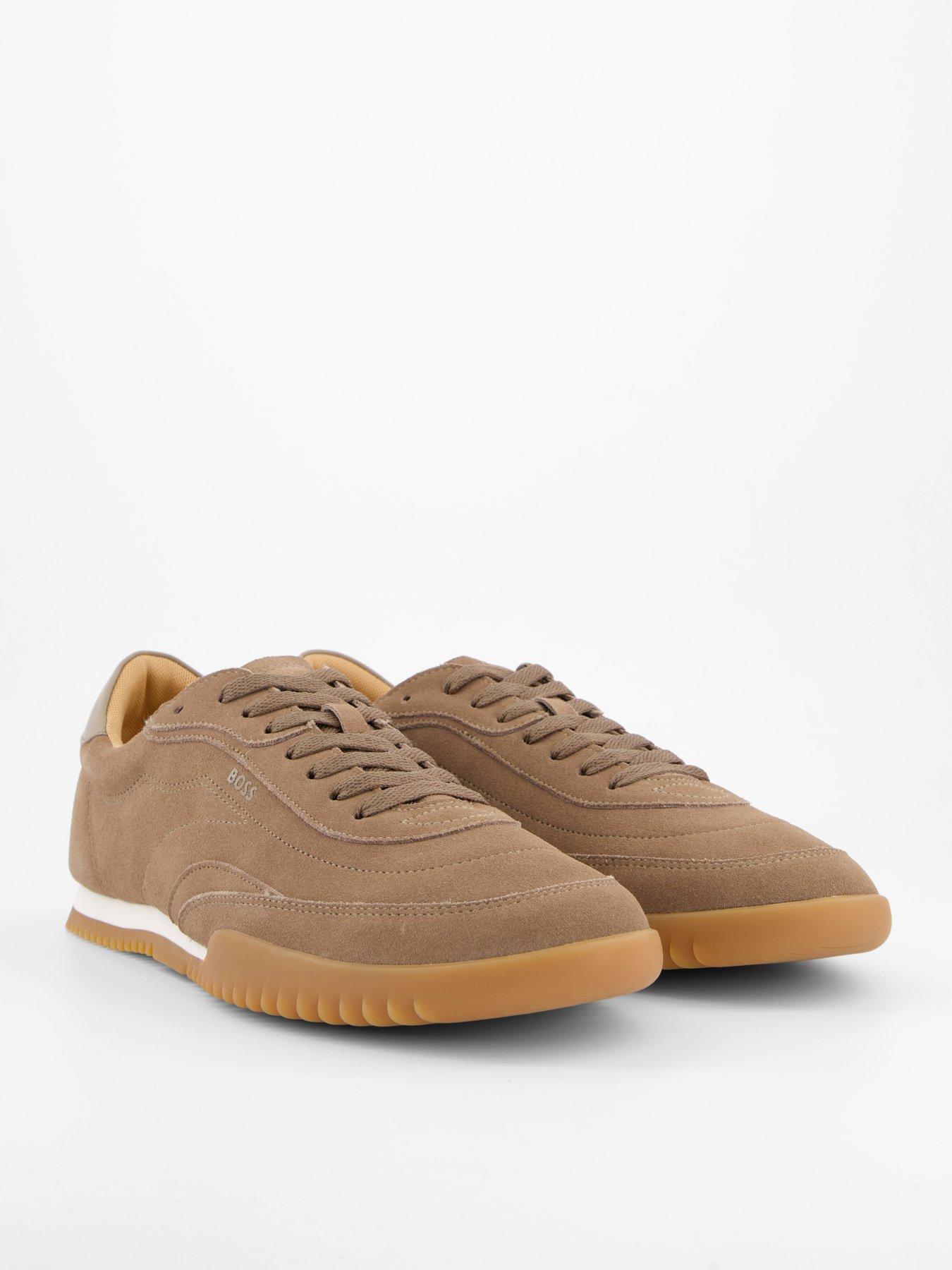Image 6 of 7 of BOSS Careton Suede Gumsole Trainers - Beige