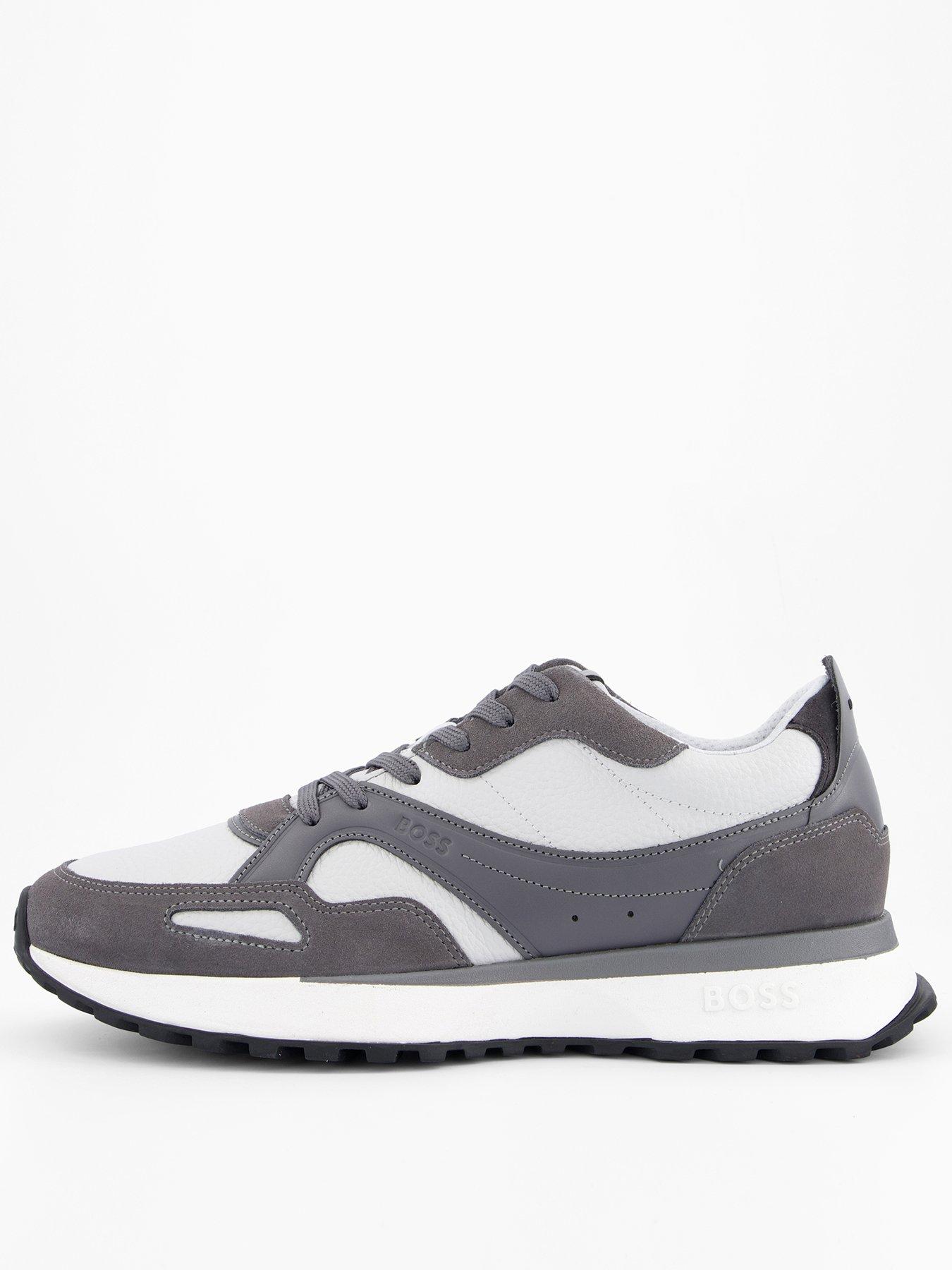 undefined Jonah Suede And Leather Mix Trainers - Grey