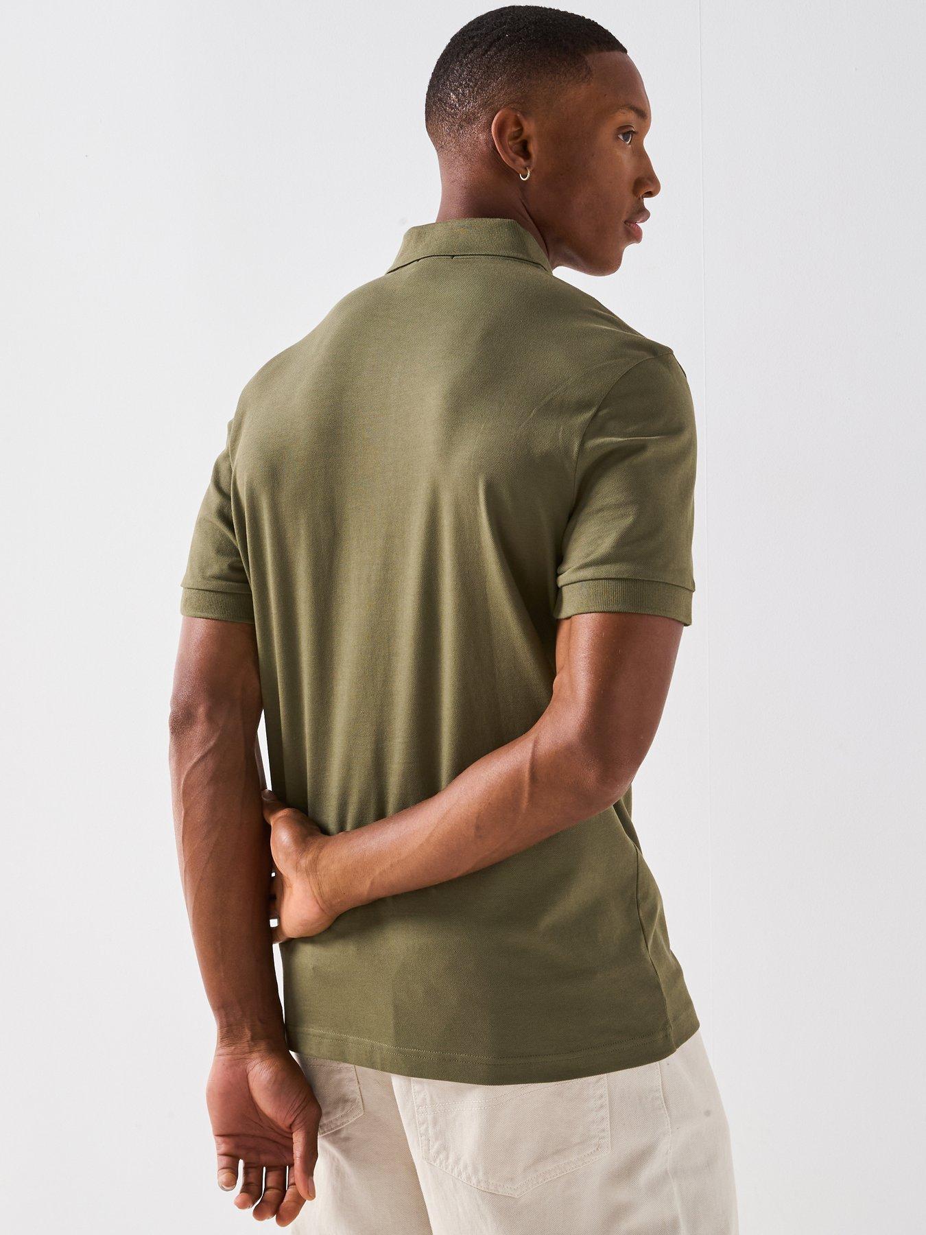 Image 2 of 6 of BOSS Passenger Slim Fit Tonal Patch Logo Polo Shirt - Green