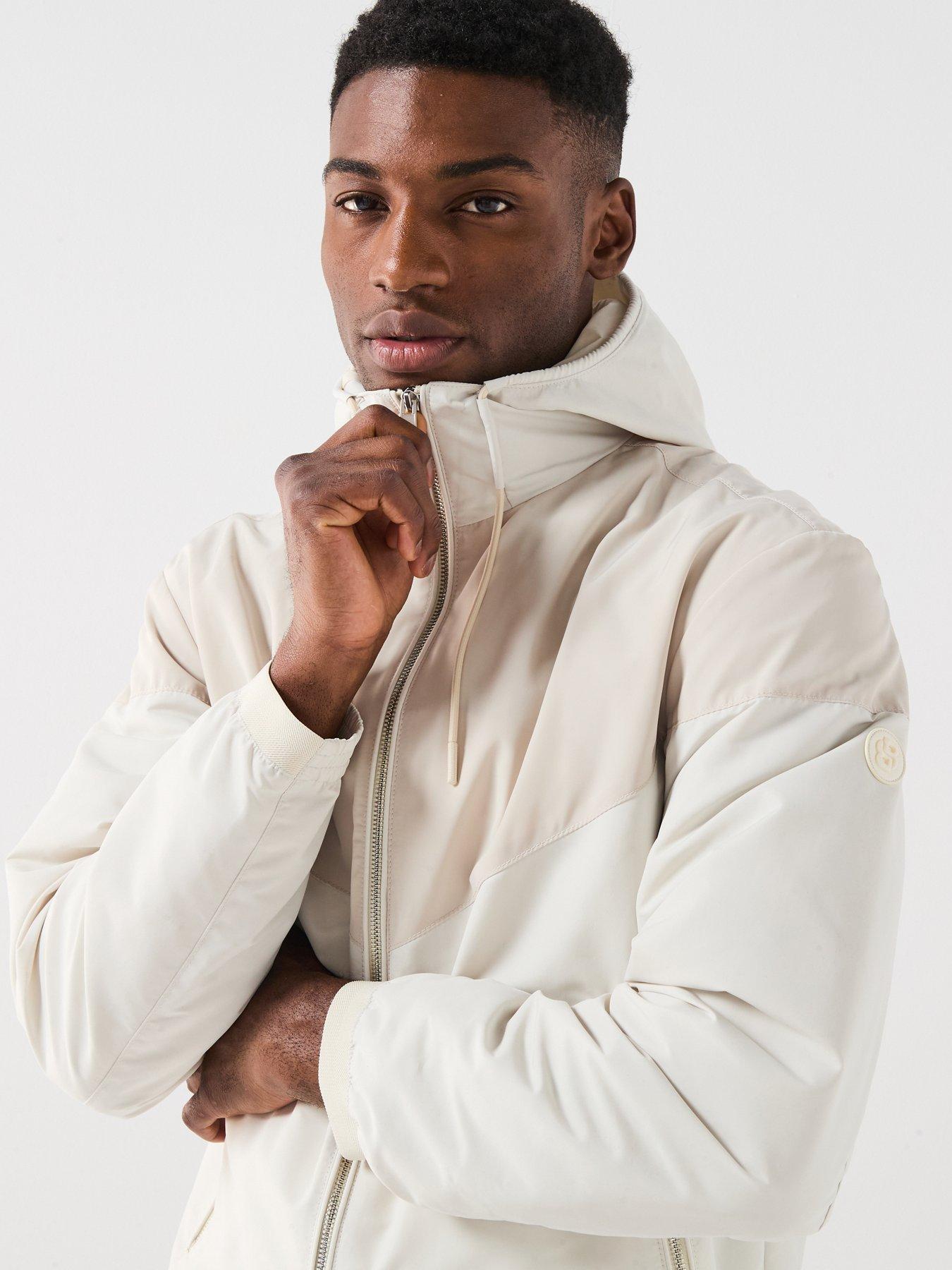 Image 4 of 6 of BOSS H-Cireno4 Lightweight Hooded Jacket - Beige