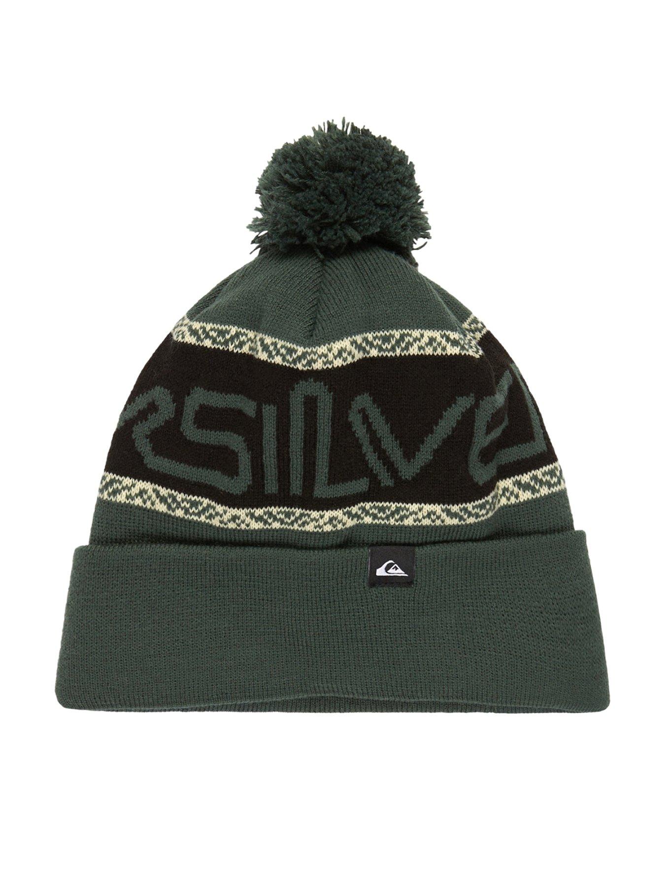  image of quiksilver-mens-skiing-summit-beanie-hat-green
