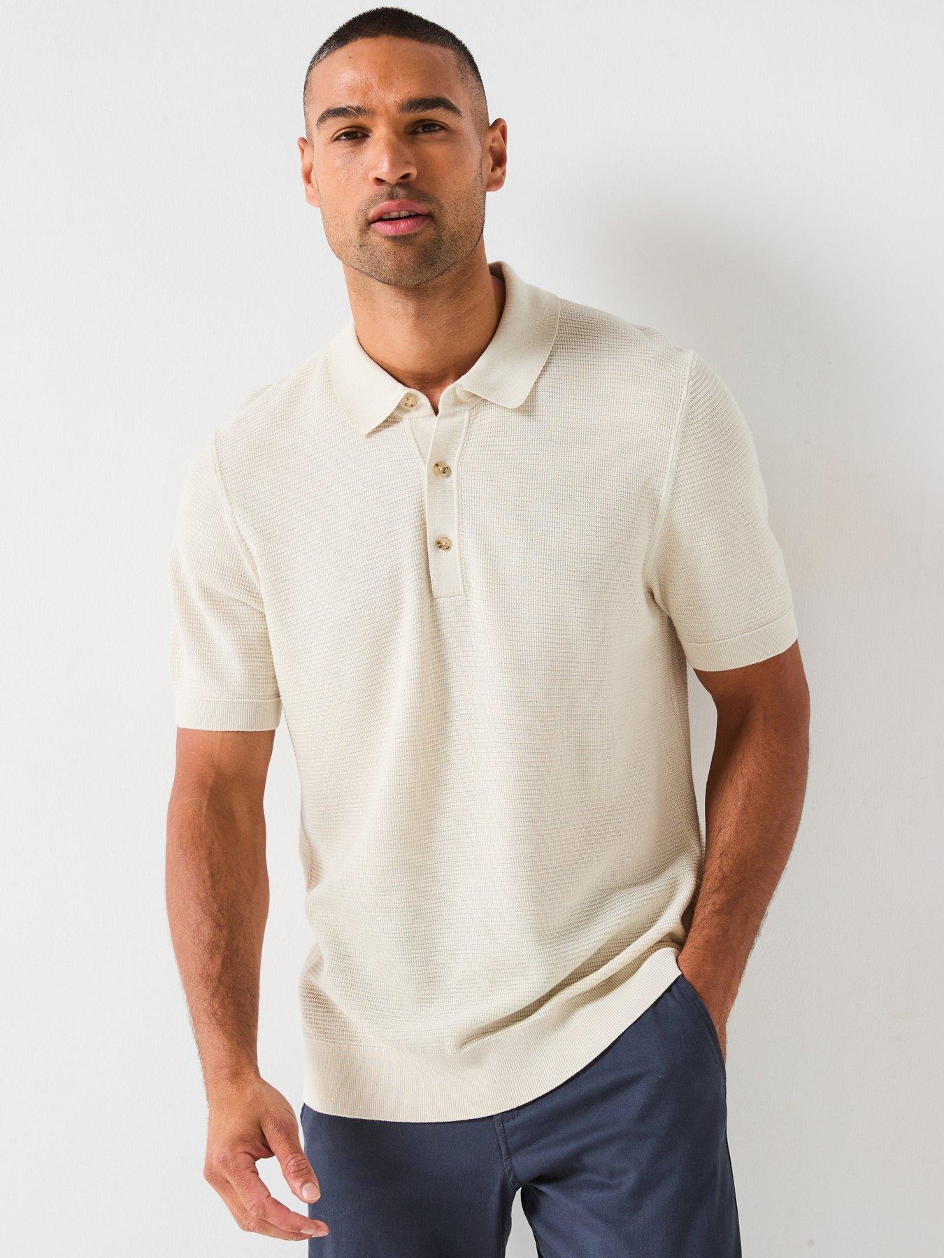 undefined H-Iannotti Knitted Polo Shirt - Cream