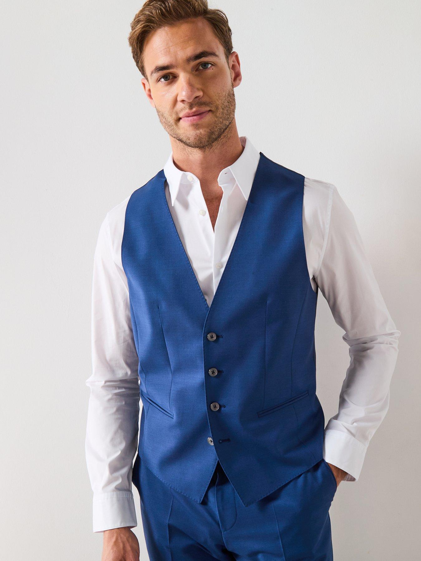 BOSS H-Huge Waistcoat - Blue