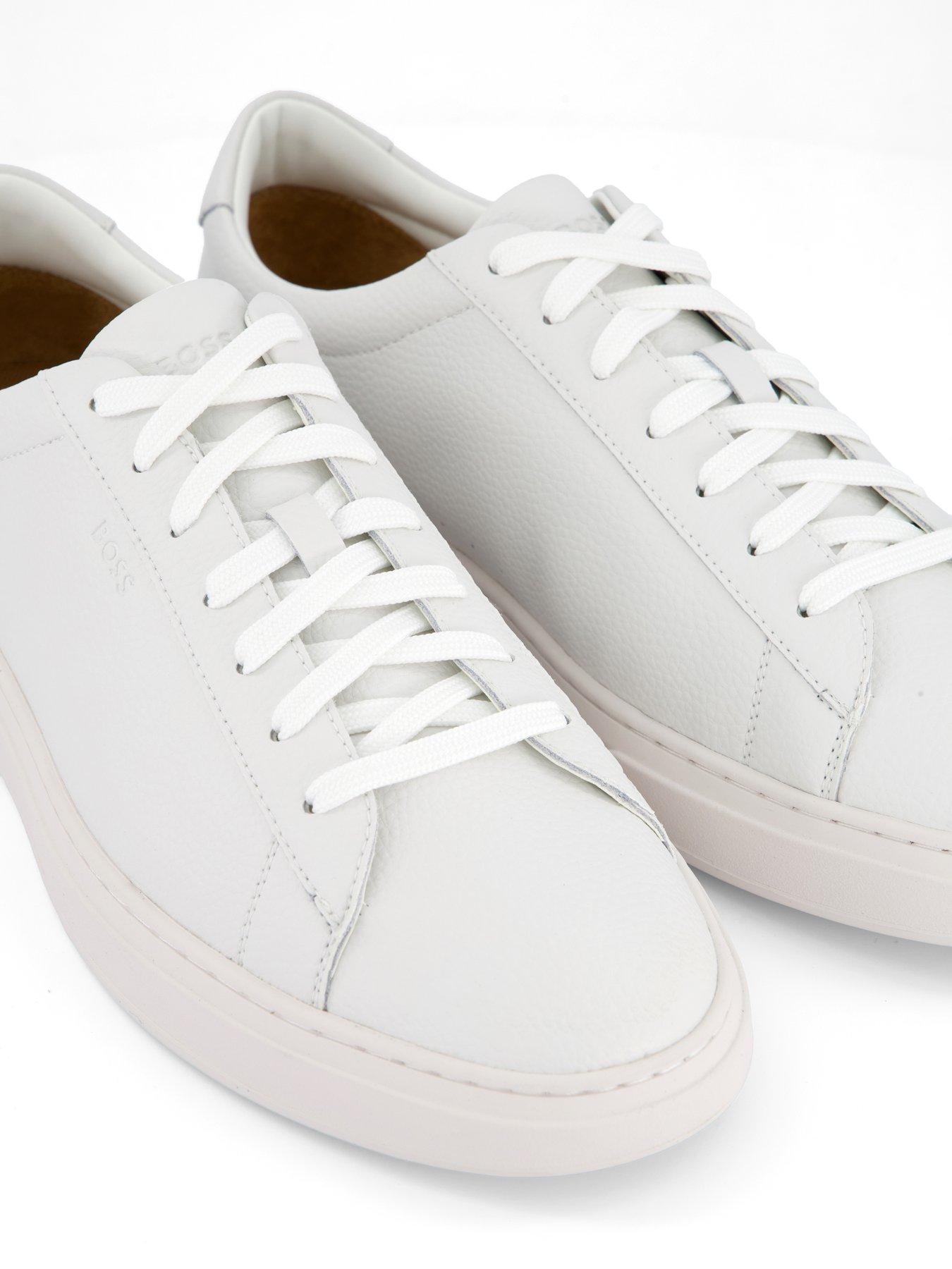 Image 5 of 7 of BOSS Kieran Tennis Leather Trainers - White