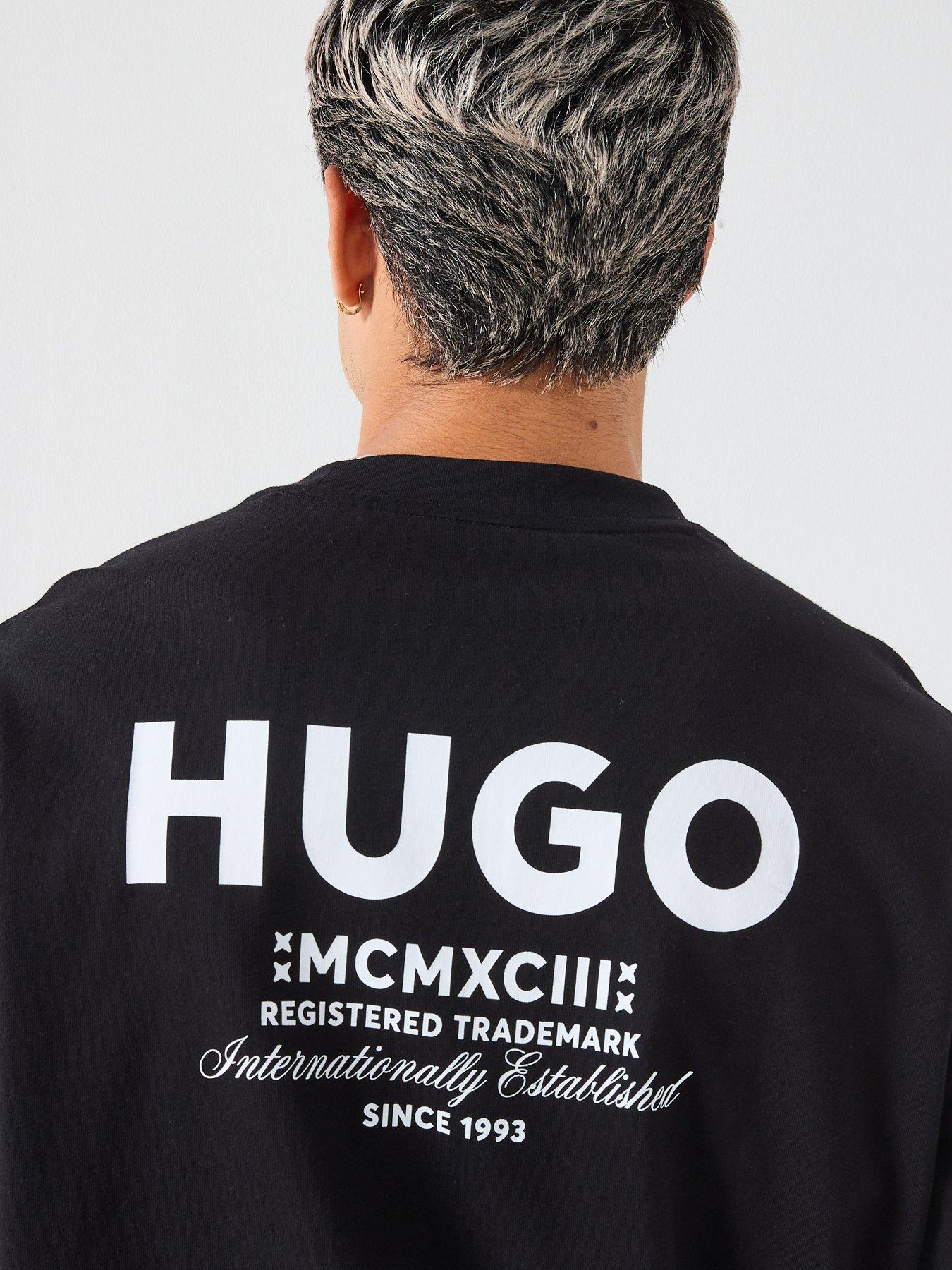  image of hugo-blue-nalono-oversized-international-logo-backprint-t-shirt-black