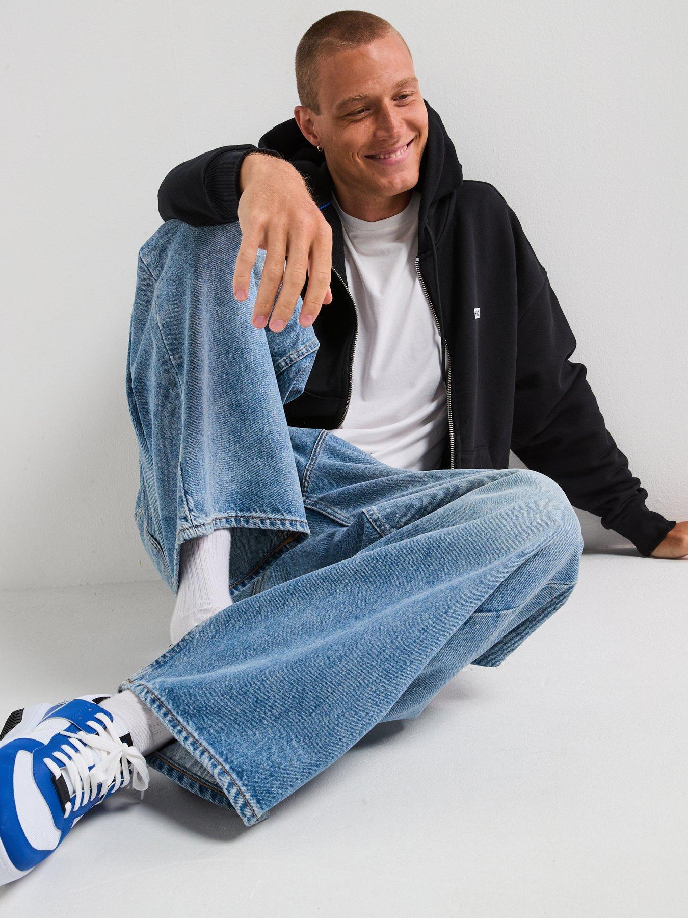 Image 5 of 6 of HUGO Blue Nardimez International Loose Zip Through Hoodie - Black
