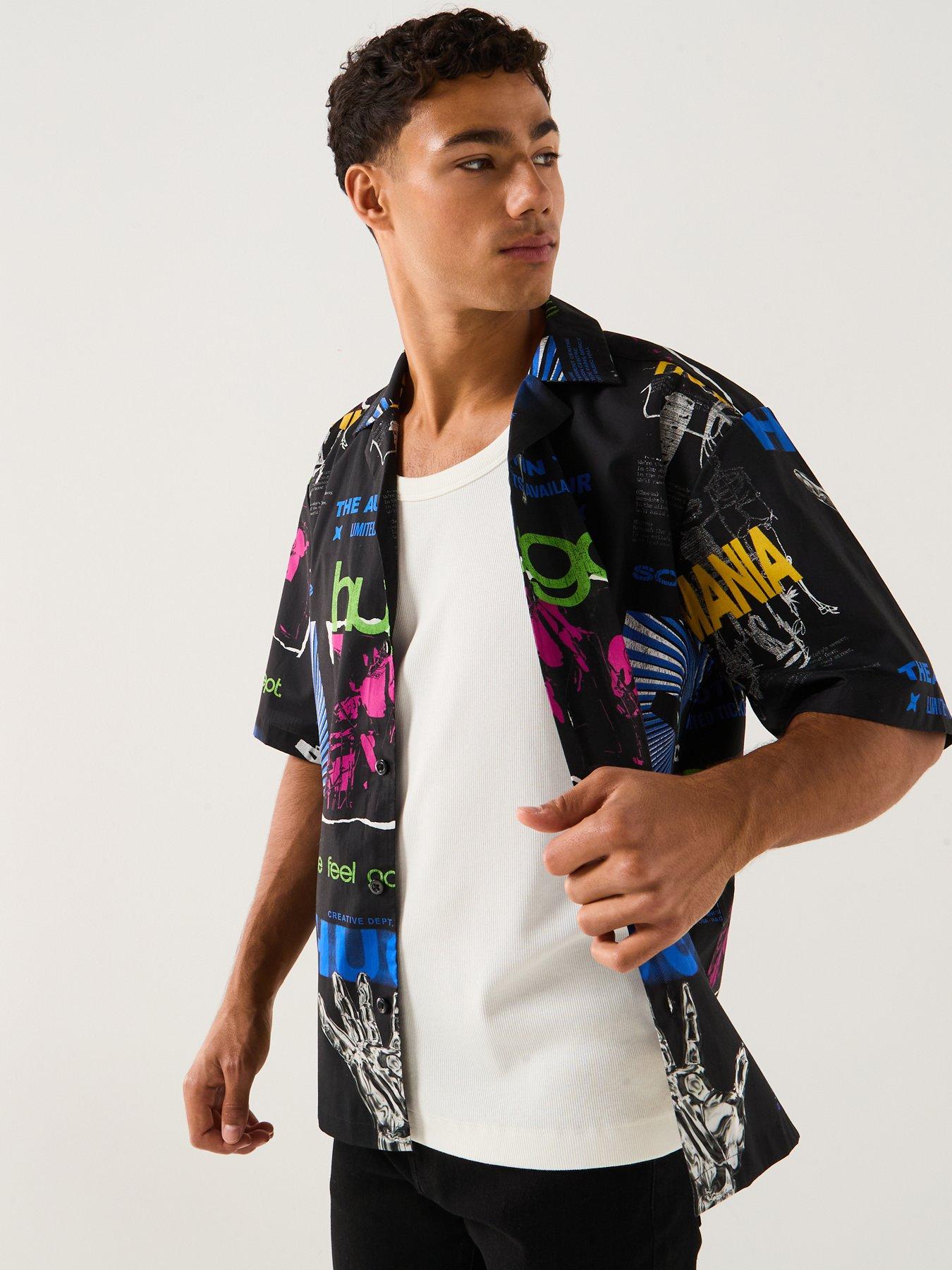 Image 5 of 6 of HUGO Blue Eligino Relaxed Fit Shirt - Black
