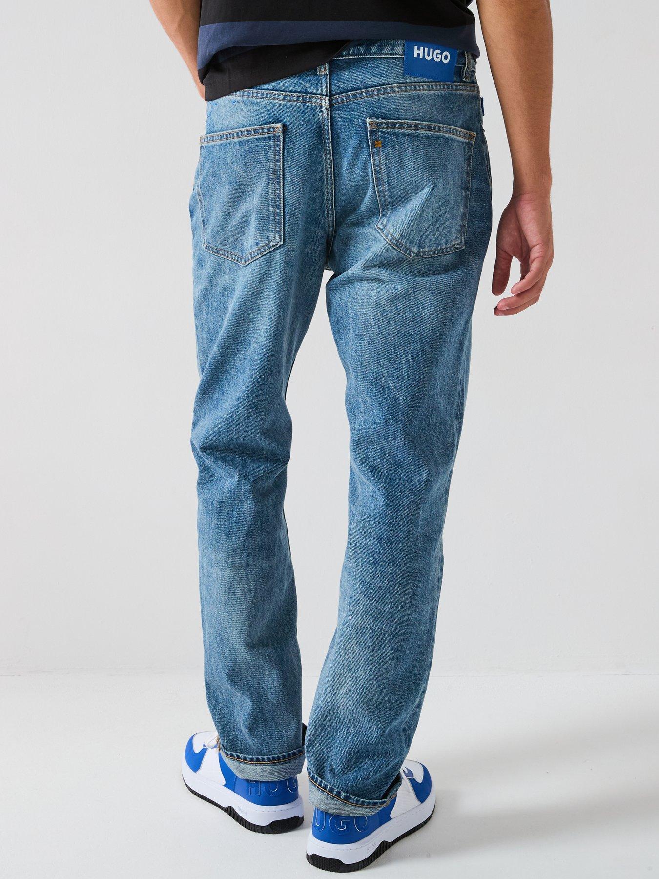 Image 2 of 6 of HUGO Jonah Whisker Regular Fit Jeans - Blue