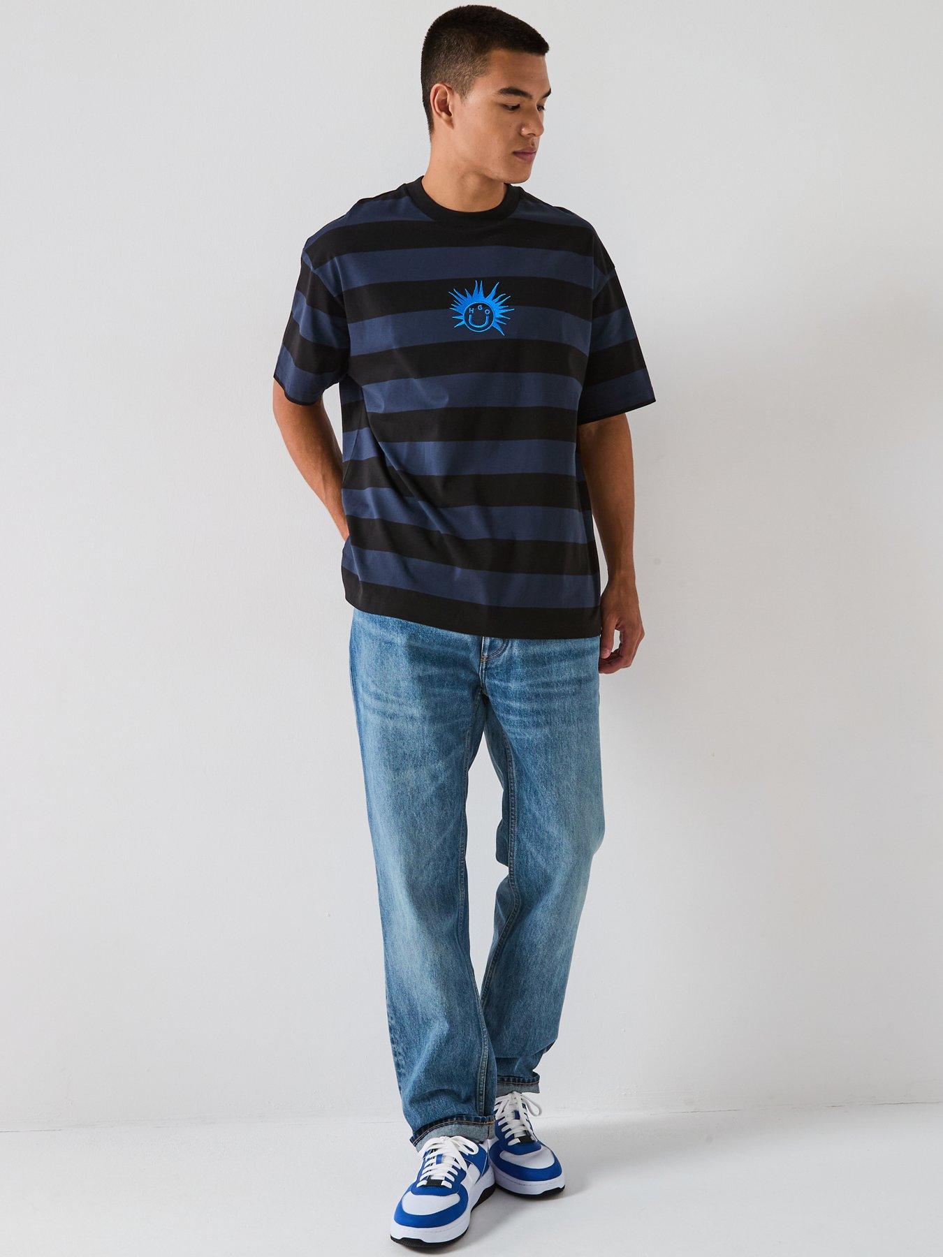 Image 3 of 6 of HUGO Jonah Whisker Regular Fit Jeans - Blue