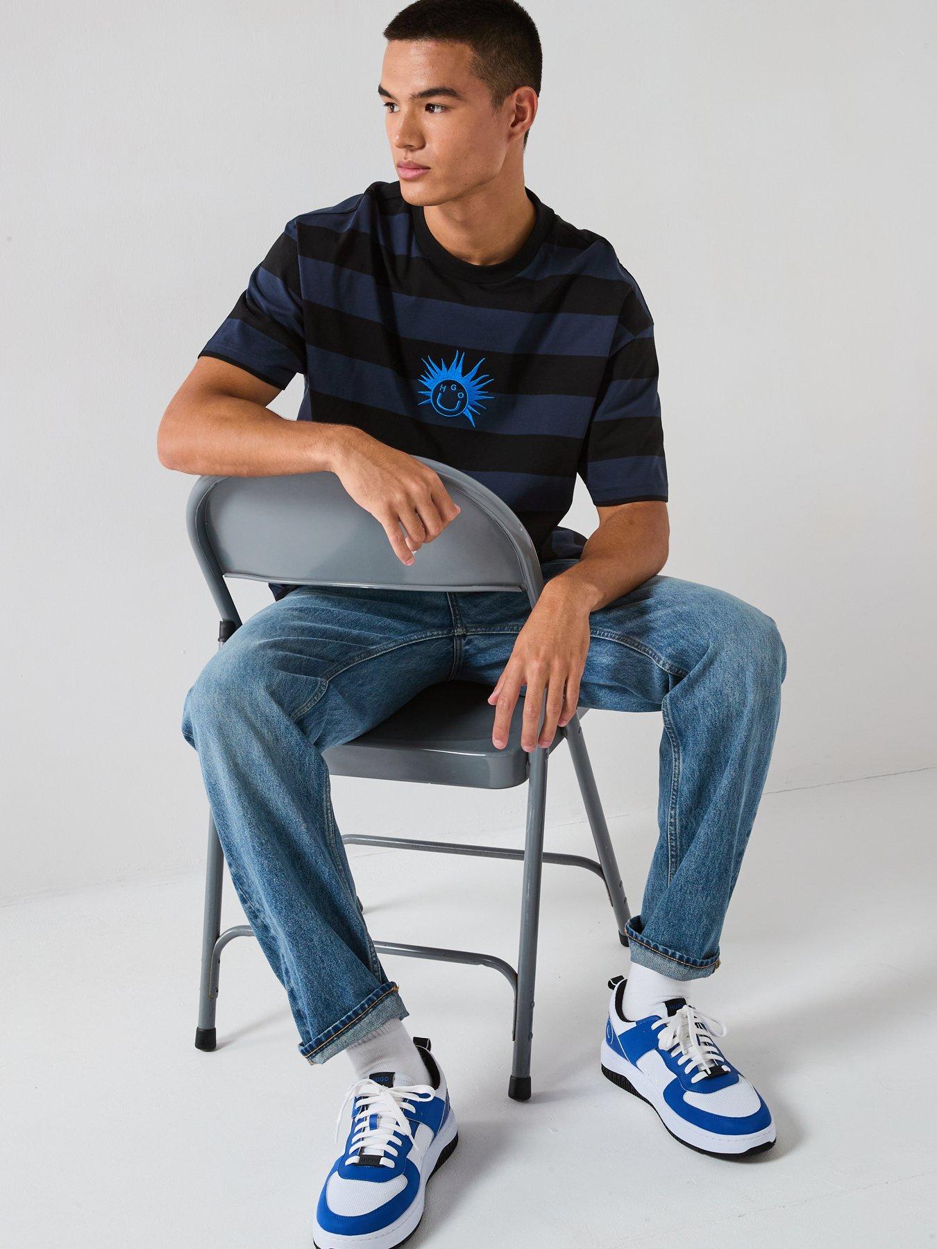 Image 5 of 6 of HUGO Jonah Whisker Regular Fit Jeans - Blue