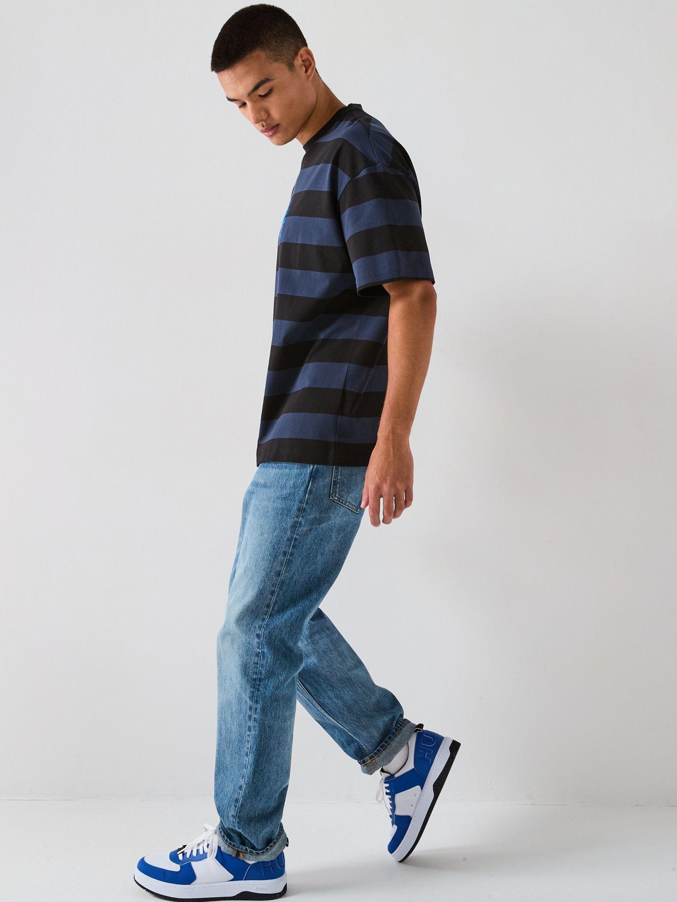 Image 6 of 6 of HUGO Jonah Whisker Regular Fit Jeans - Blue