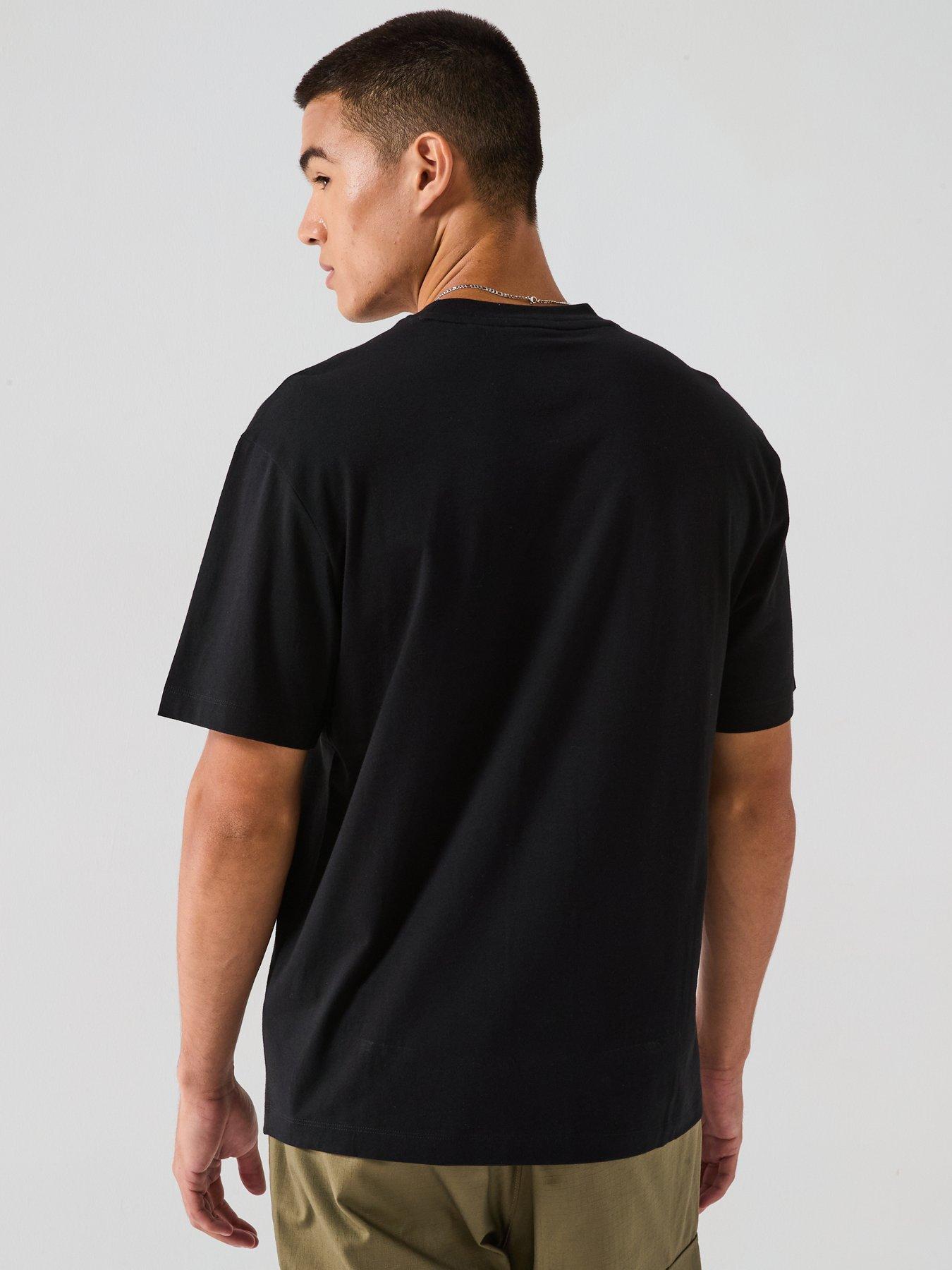 Image 2 of 6 of HUGO Blue Nopix Relaxed Fit Feel Good Grunge T-Shirt - Black