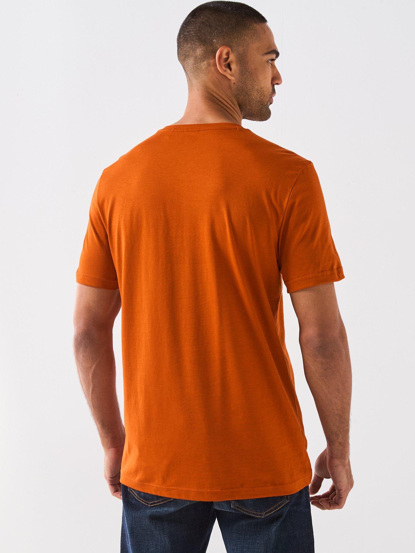Image 2 of 4 of BOSS Thinking 1 Regular Fit Large Logo T-Shirt - Orange