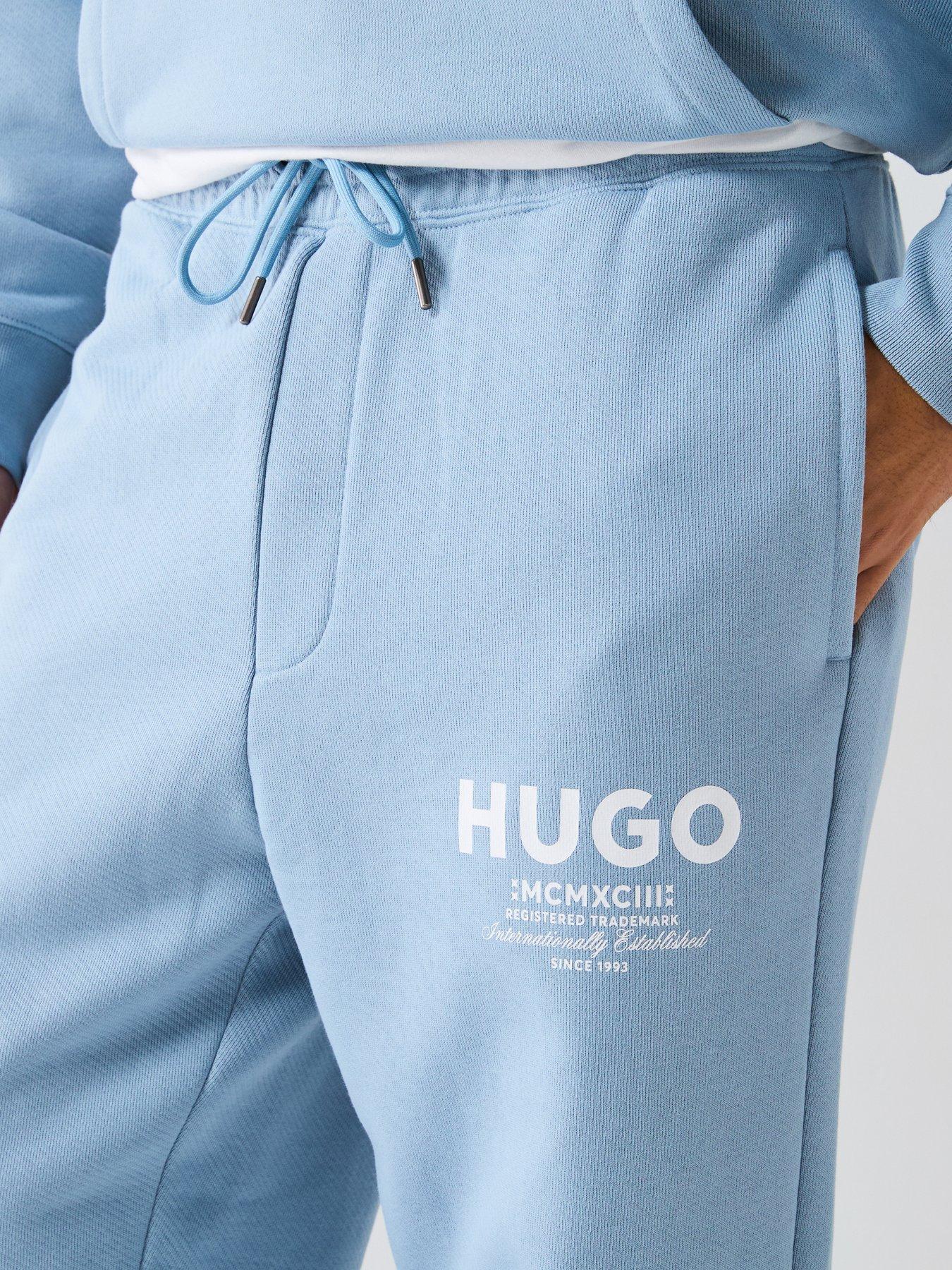 Image 5 of 6 of HUGO Blue Nevez Loose International Logo Joggers - Light Blue
