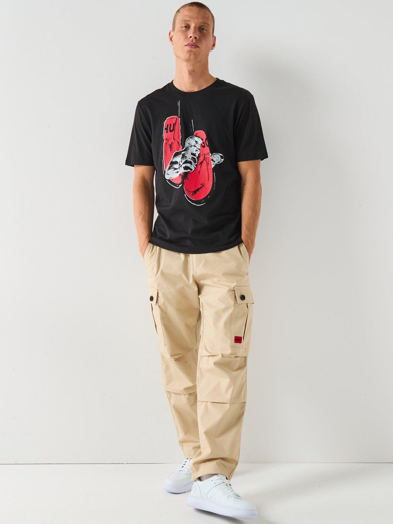 Image 3 of 6 of HUGO Regular Fit Diboxer T-shirt - Black