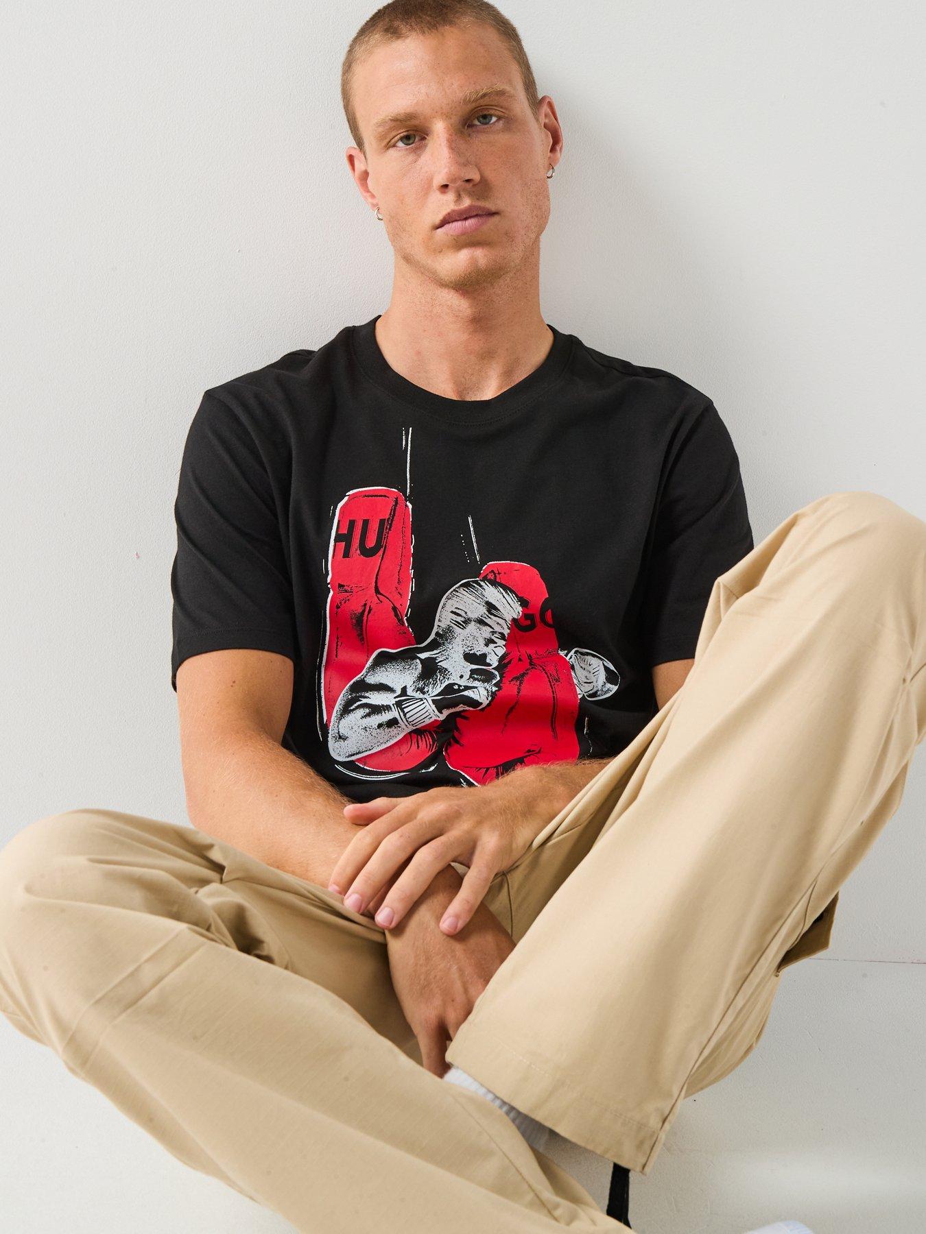 Image 6 of 6 of HUGO Regular Fit Diboxer T-shirt - Black