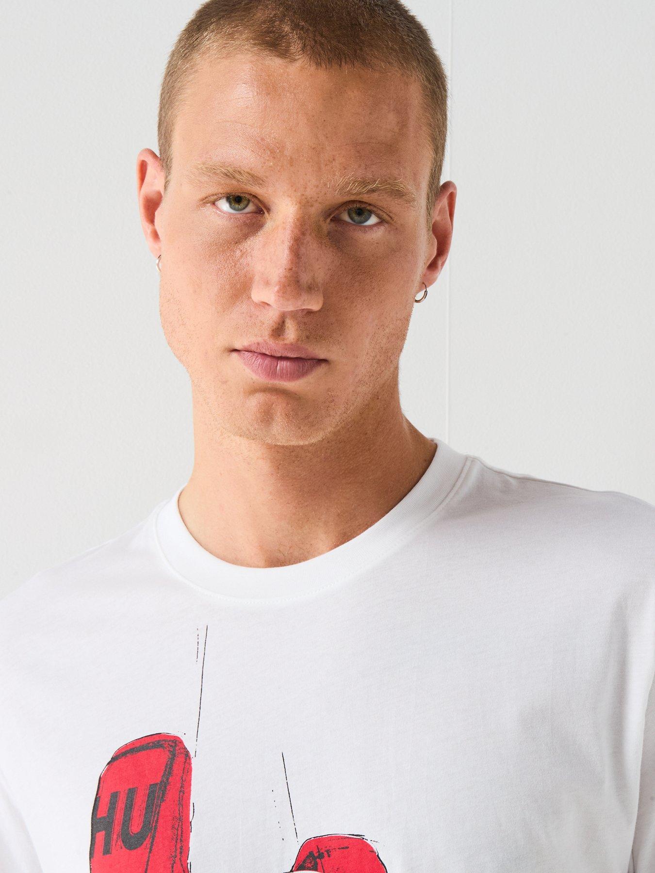 Image 5 of 6 of HUGO Regular Fit Diboxer T-shirt - White