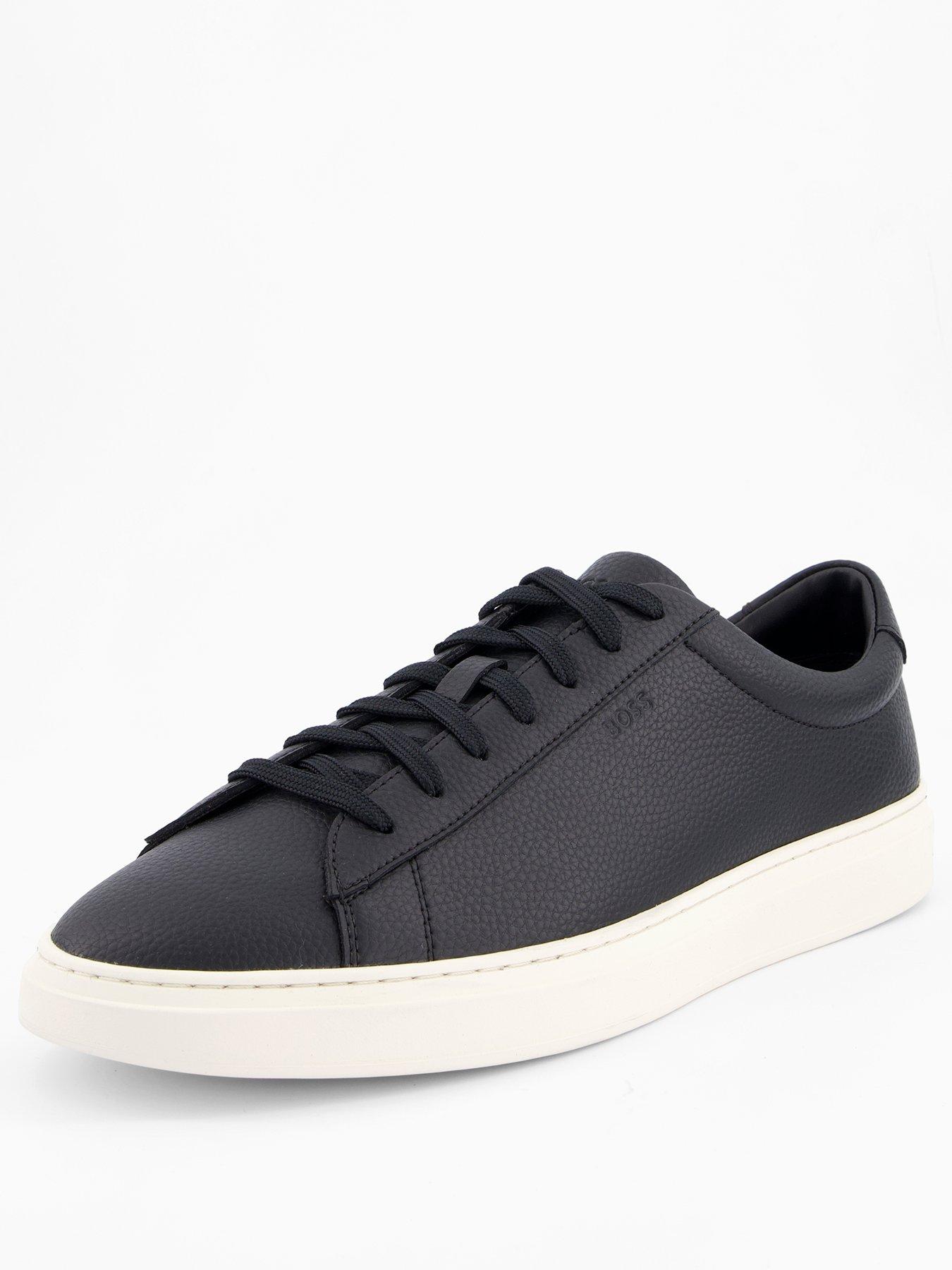 Image 2 of 7 of BOSS Kieran Tennis Leather Trainers - Black