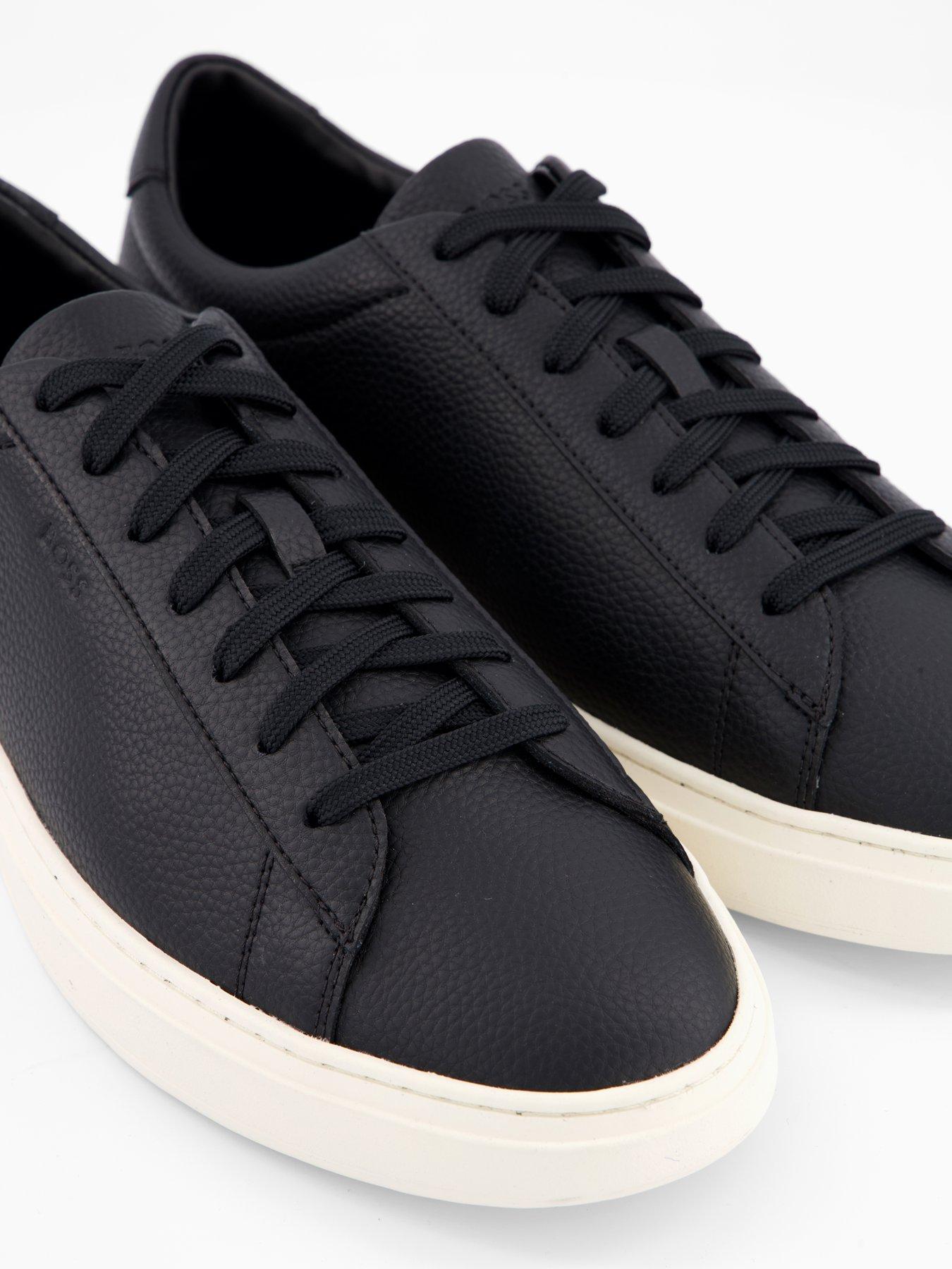 Image 6 of 7 of BOSS Kieran Tennis Leather Trainers - Black