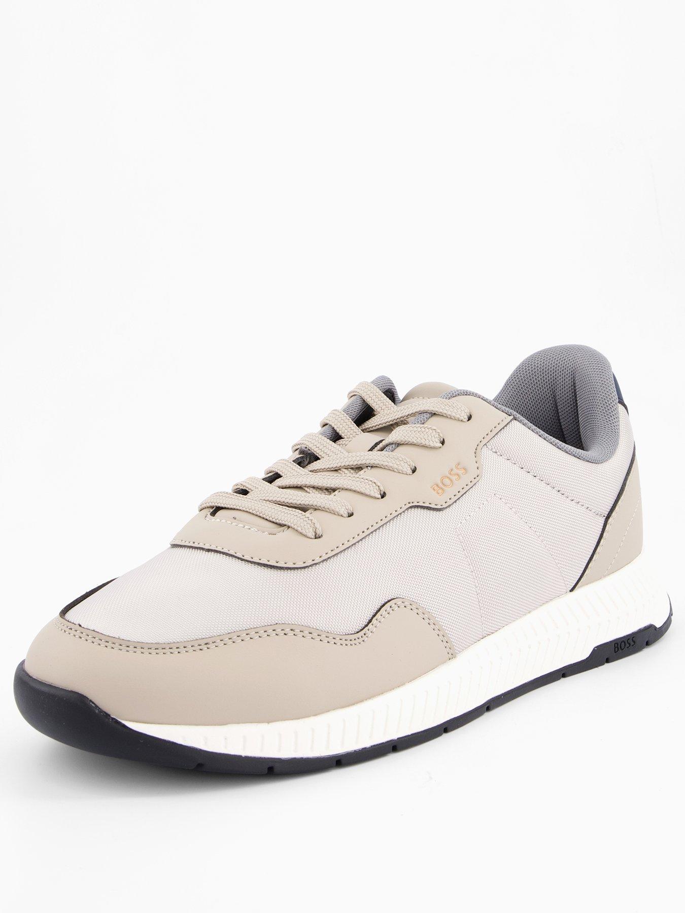 Image 2 of 7 of BOSS Titanium Nylon/leather Lace Runner - Brown