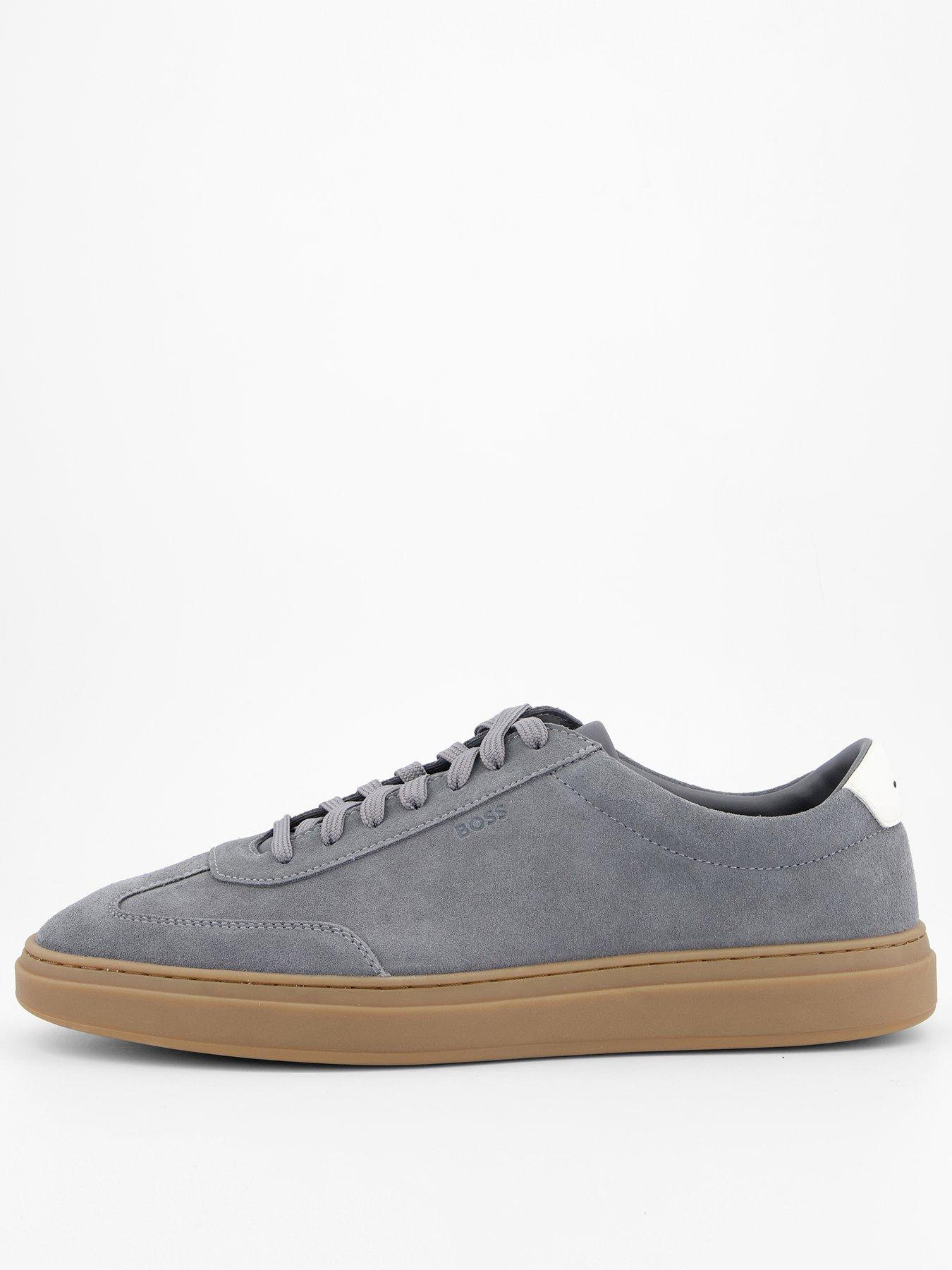 BOSS Kieran Suede Tennis Trainer - Grey