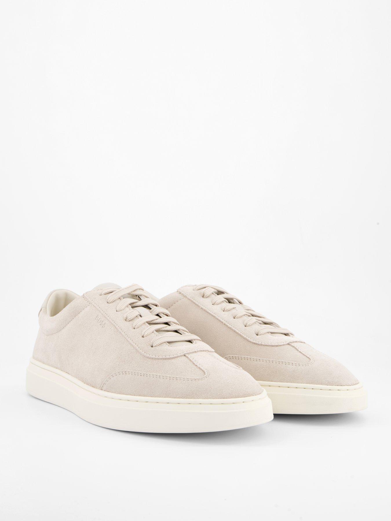 Image 6 of 7 of BOSS Kieran Suede Tennis Trainer - Off White