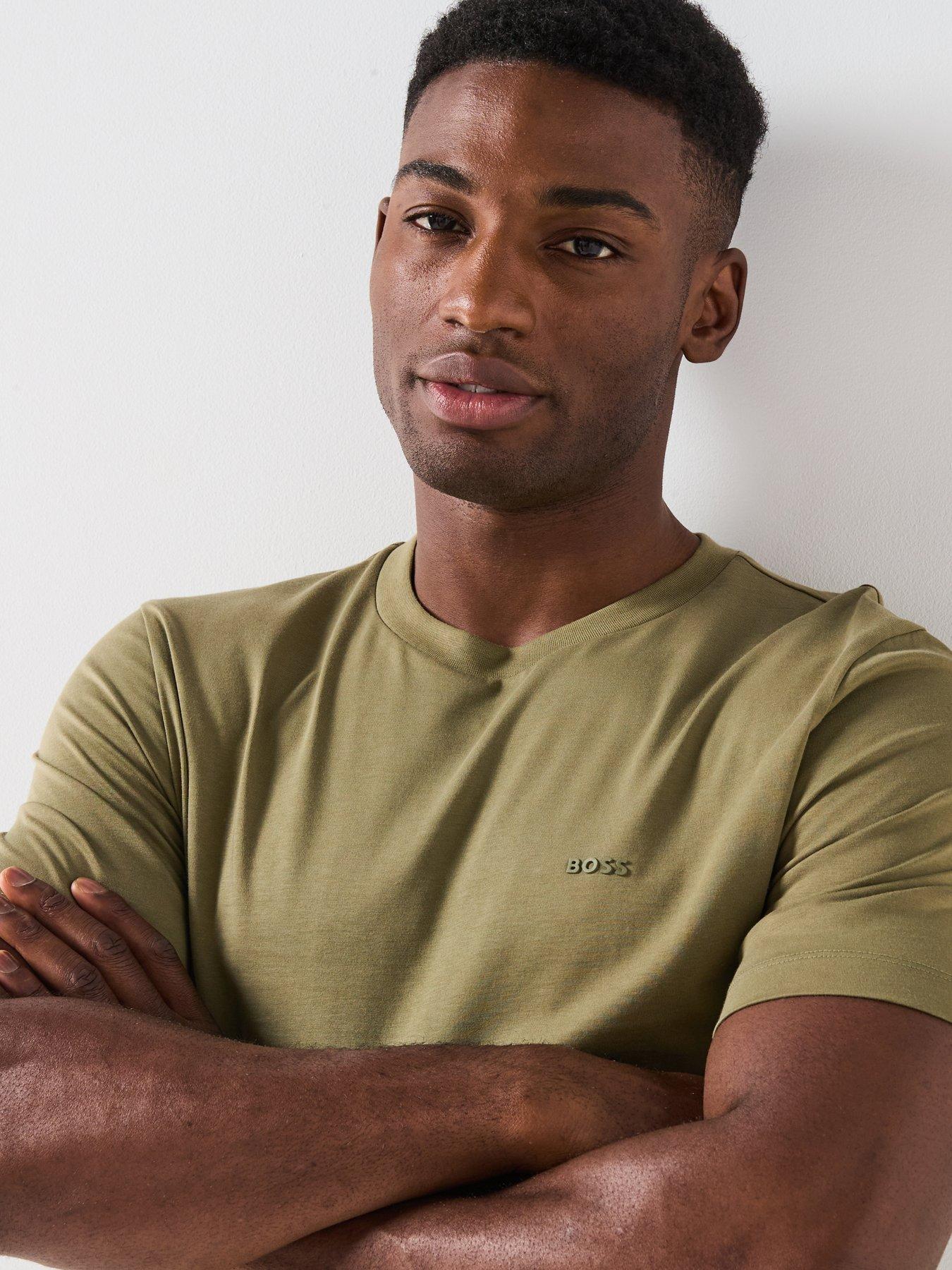 Image 6 of 6 of BOSS Thompson 01 Regular Fit T-Shirt - Khaki
