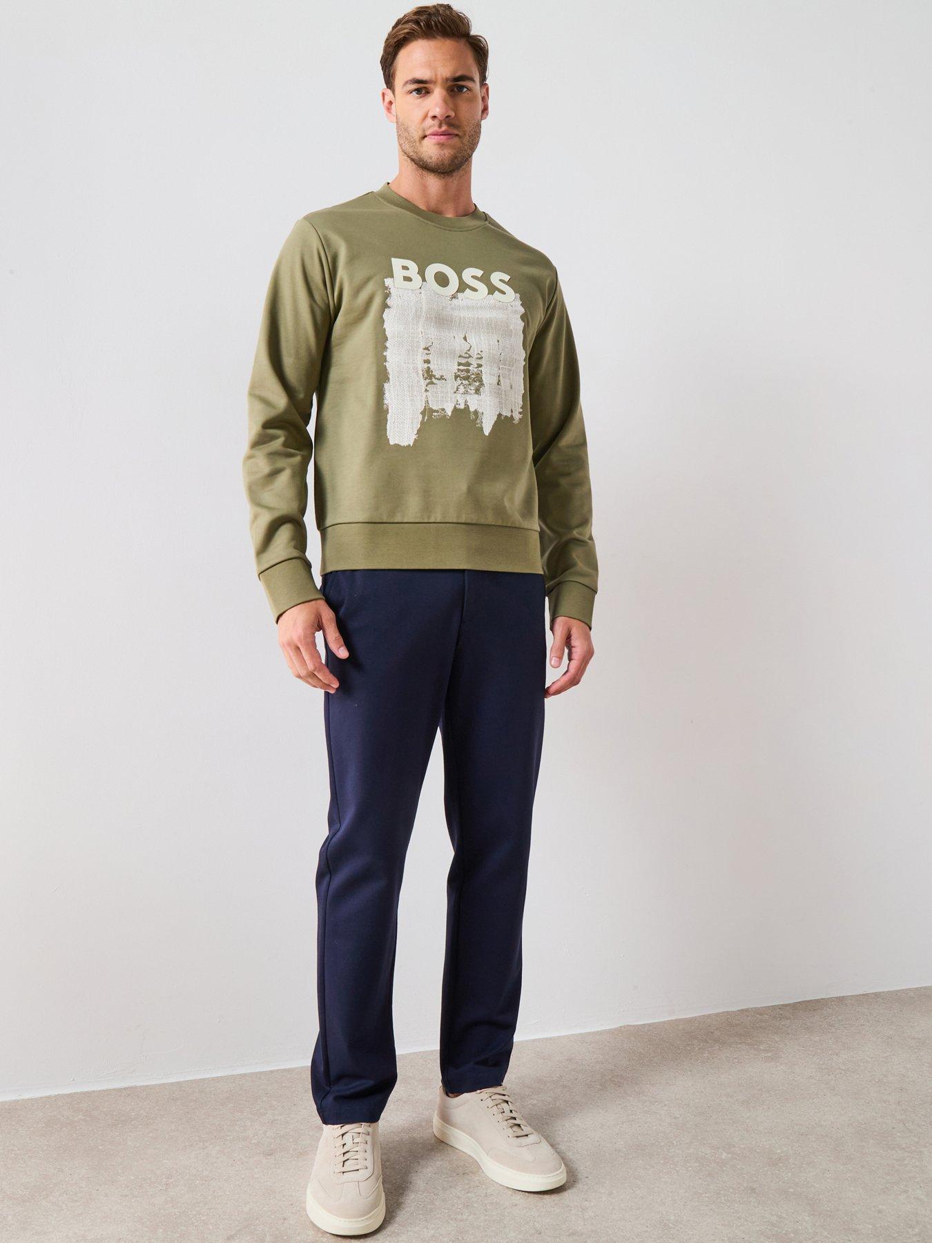 Image 3 of 6 of BOSS C-Soleri 214 Regular Fit Graphic Crew Neck Sweat - Green