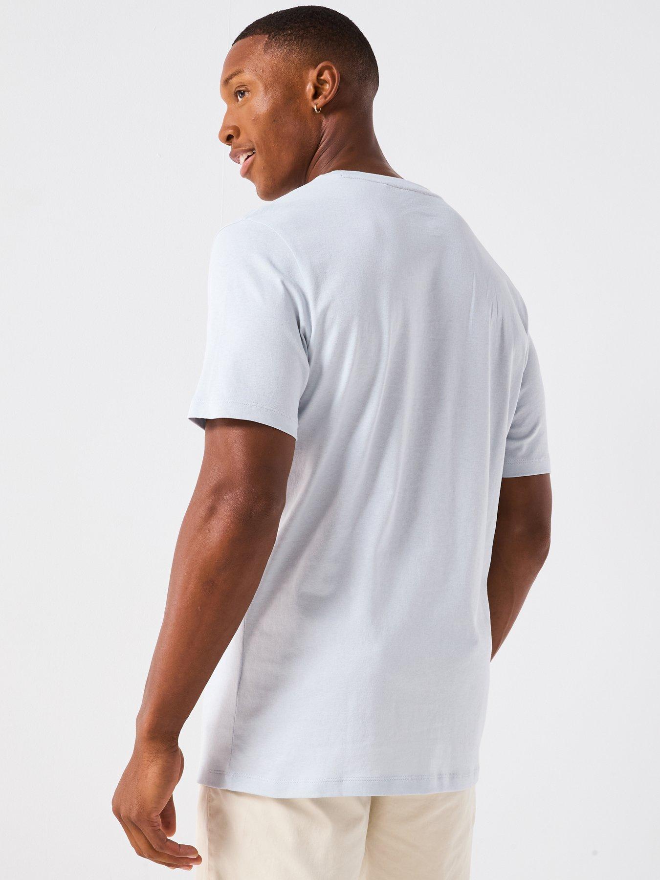 Image 2 of 6 of BOSS Tales Tonal Logo Relaxed Fit T-Shirt - Light Grey