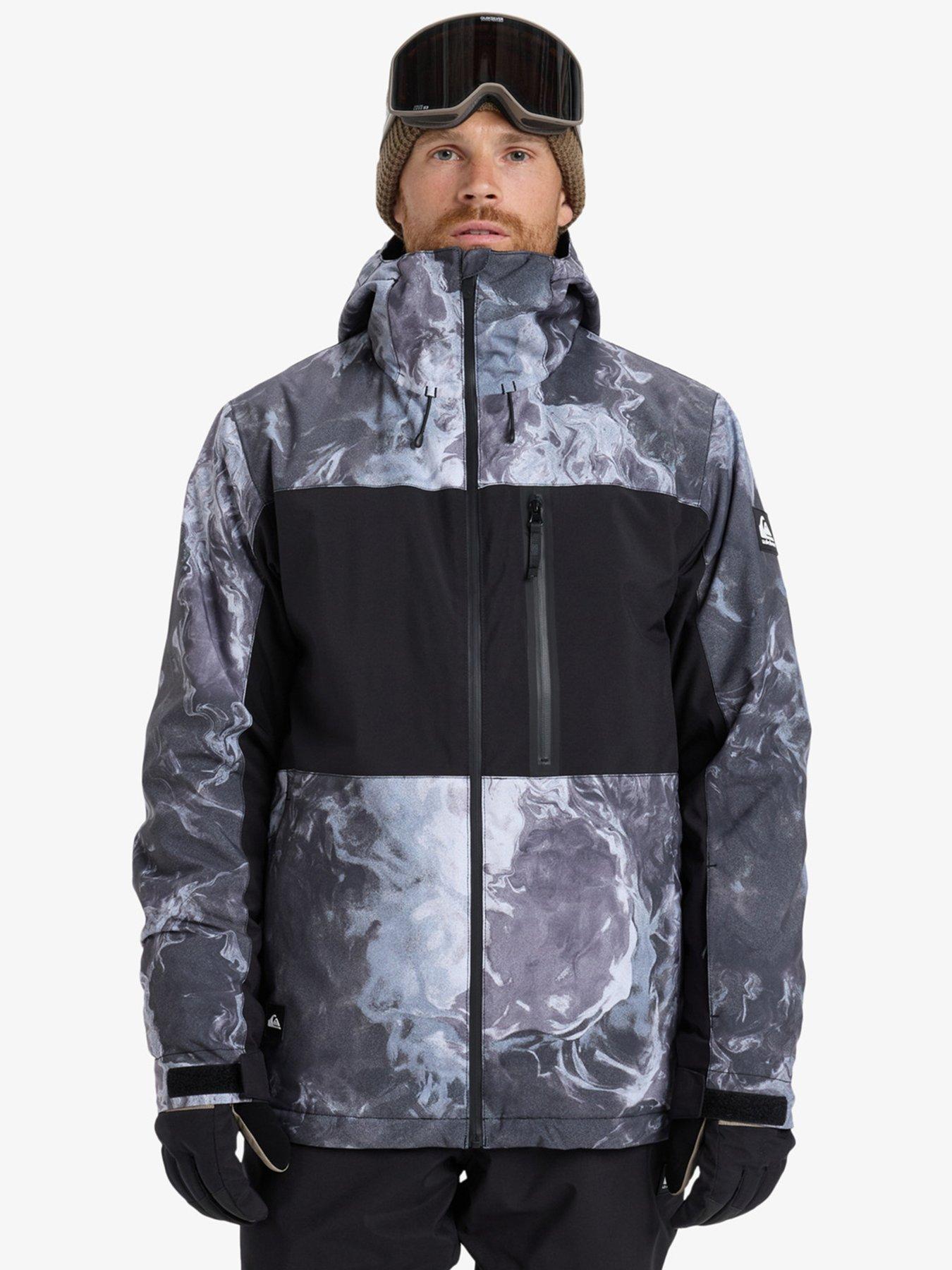 Quiksilver Mens Skiing Sycamore Printed Jacket - Grey