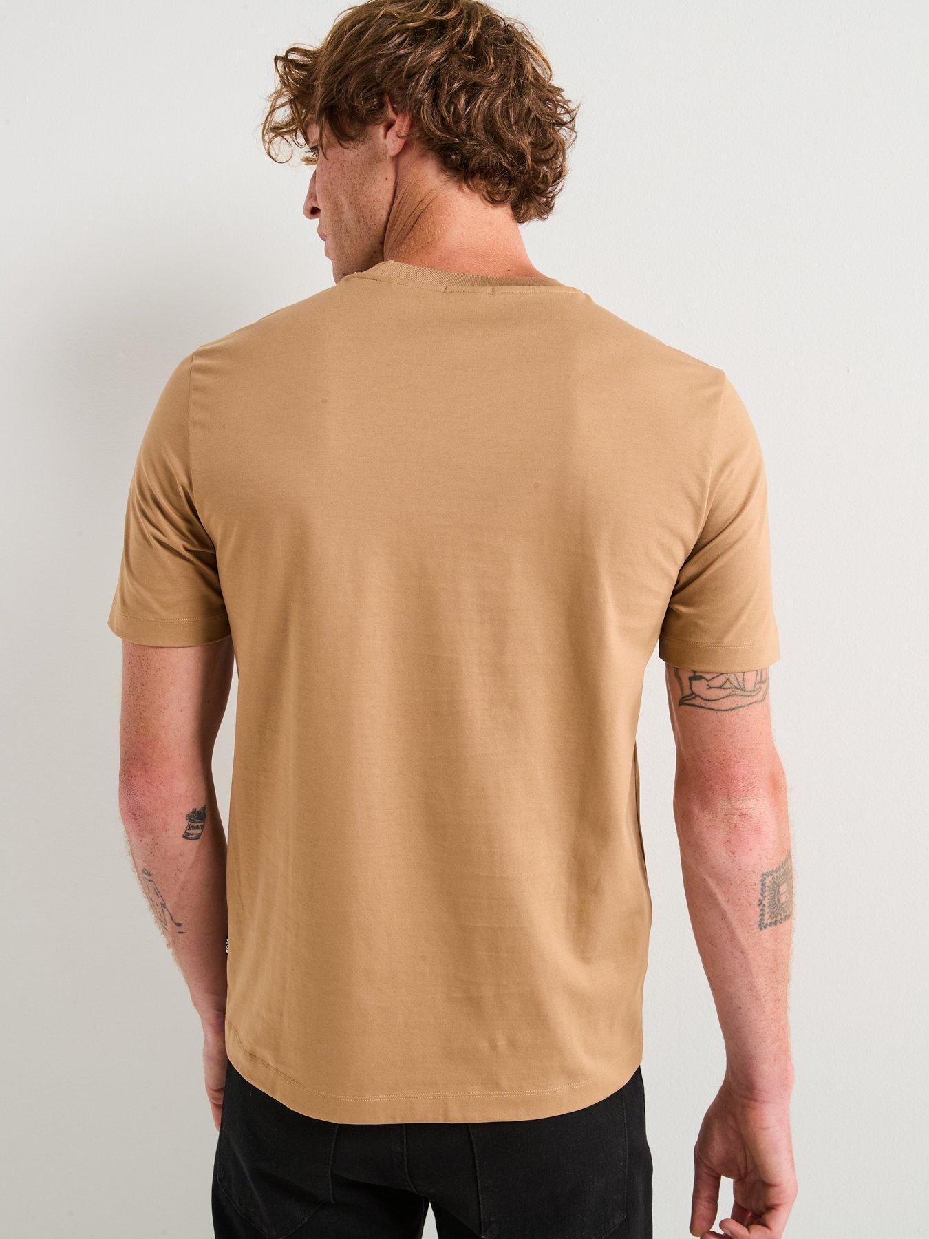 Image 2 of 4 of BOSS H-Thompson 655 Embroidered Big Logo T-Shirt - Brown