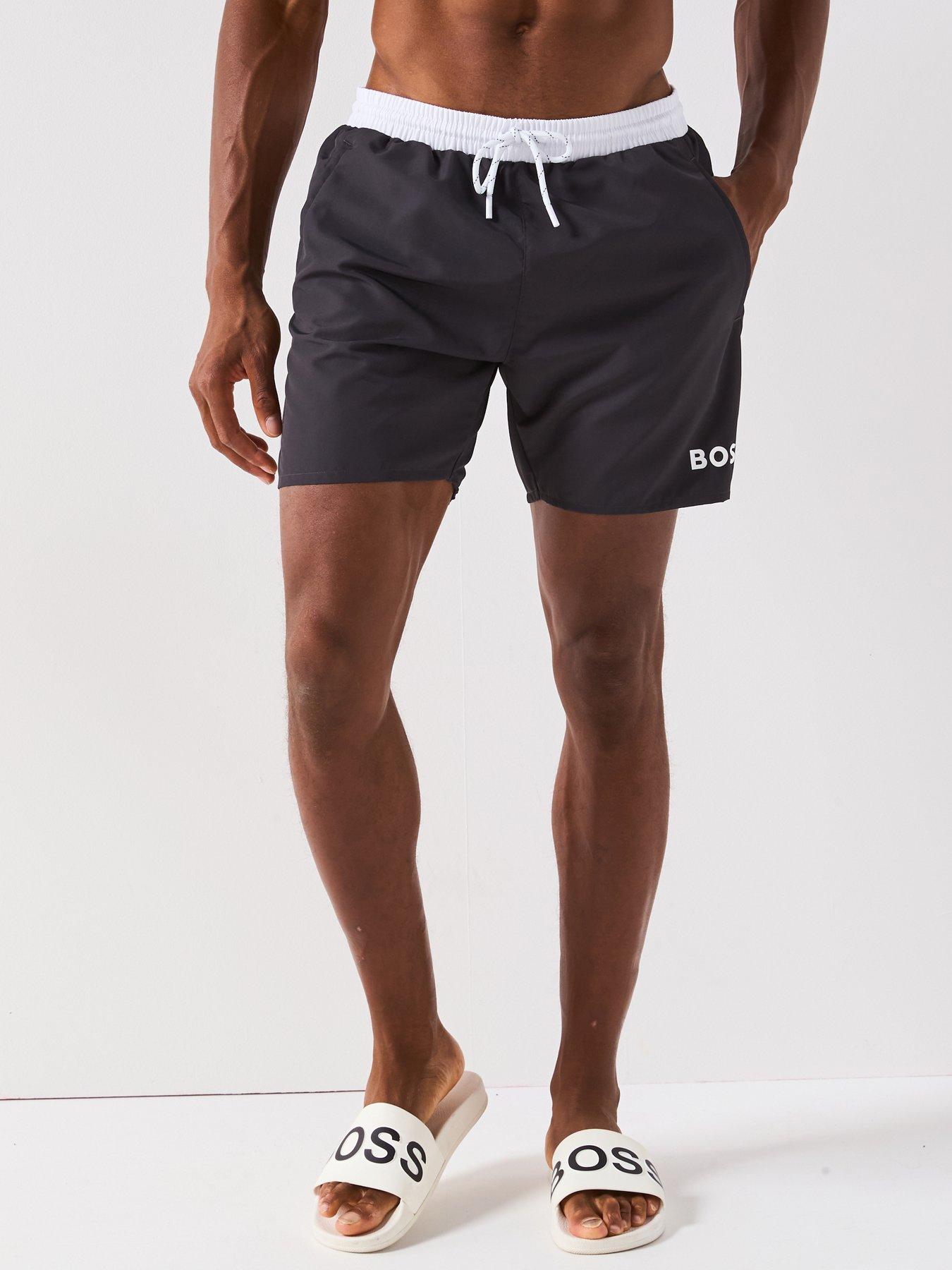 Image 1 of 6 of BOSS Starfish Swim Shorts - Grey