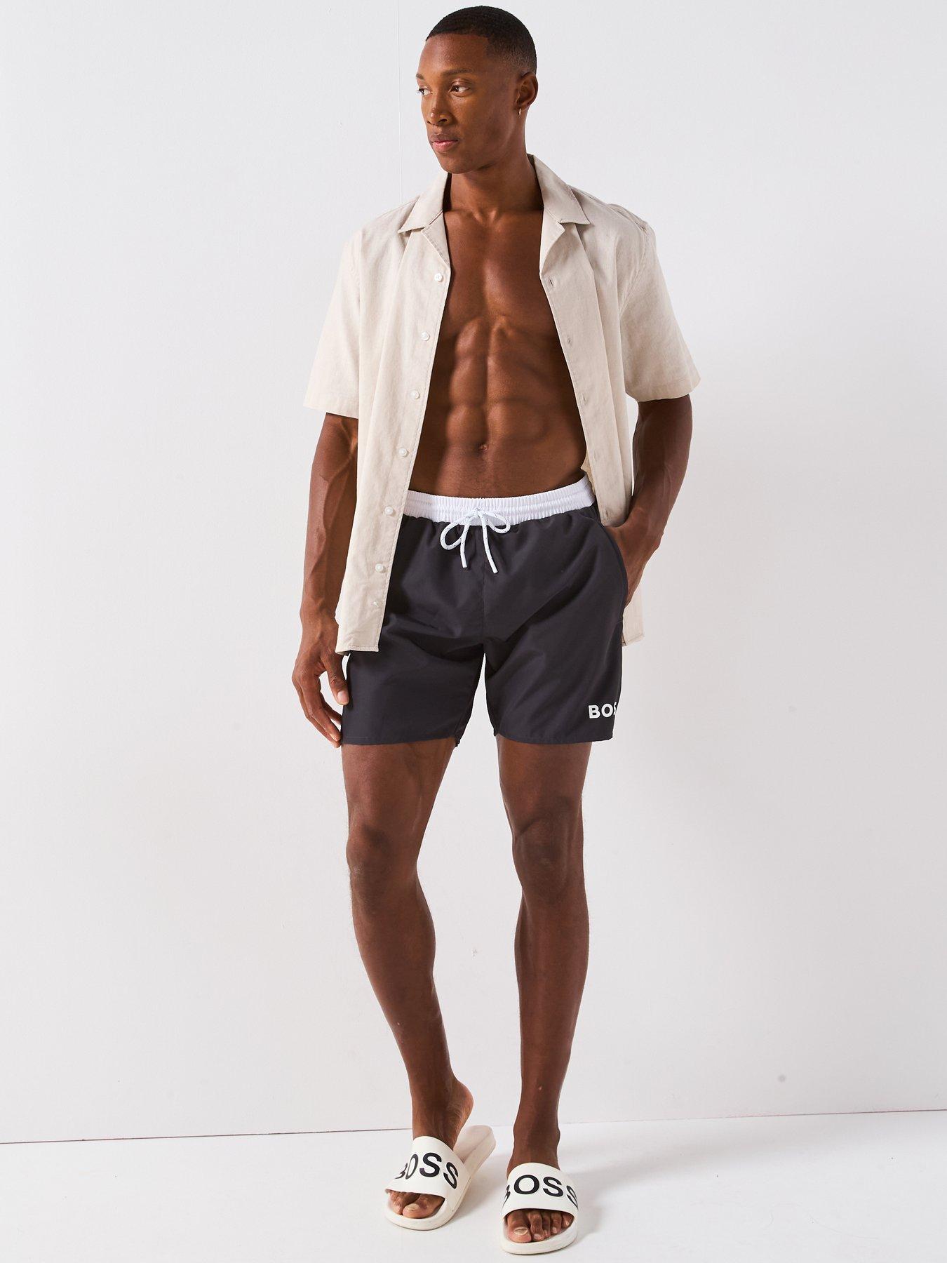 Image 3 of 6 of BOSS Starfish Swim Shorts - Grey