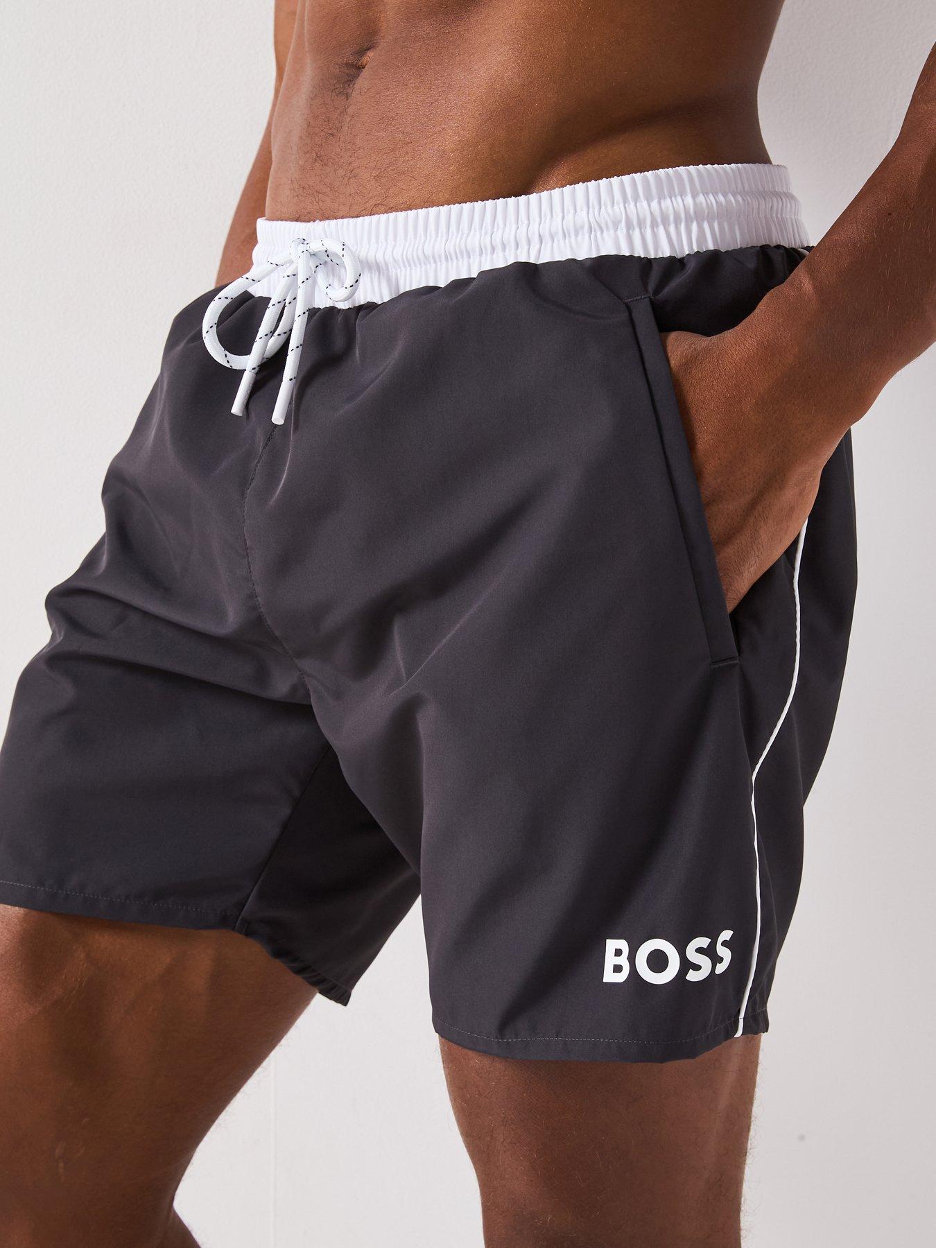 Image 4 of 6 of BOSS Starfish Swim Shorts - Grey