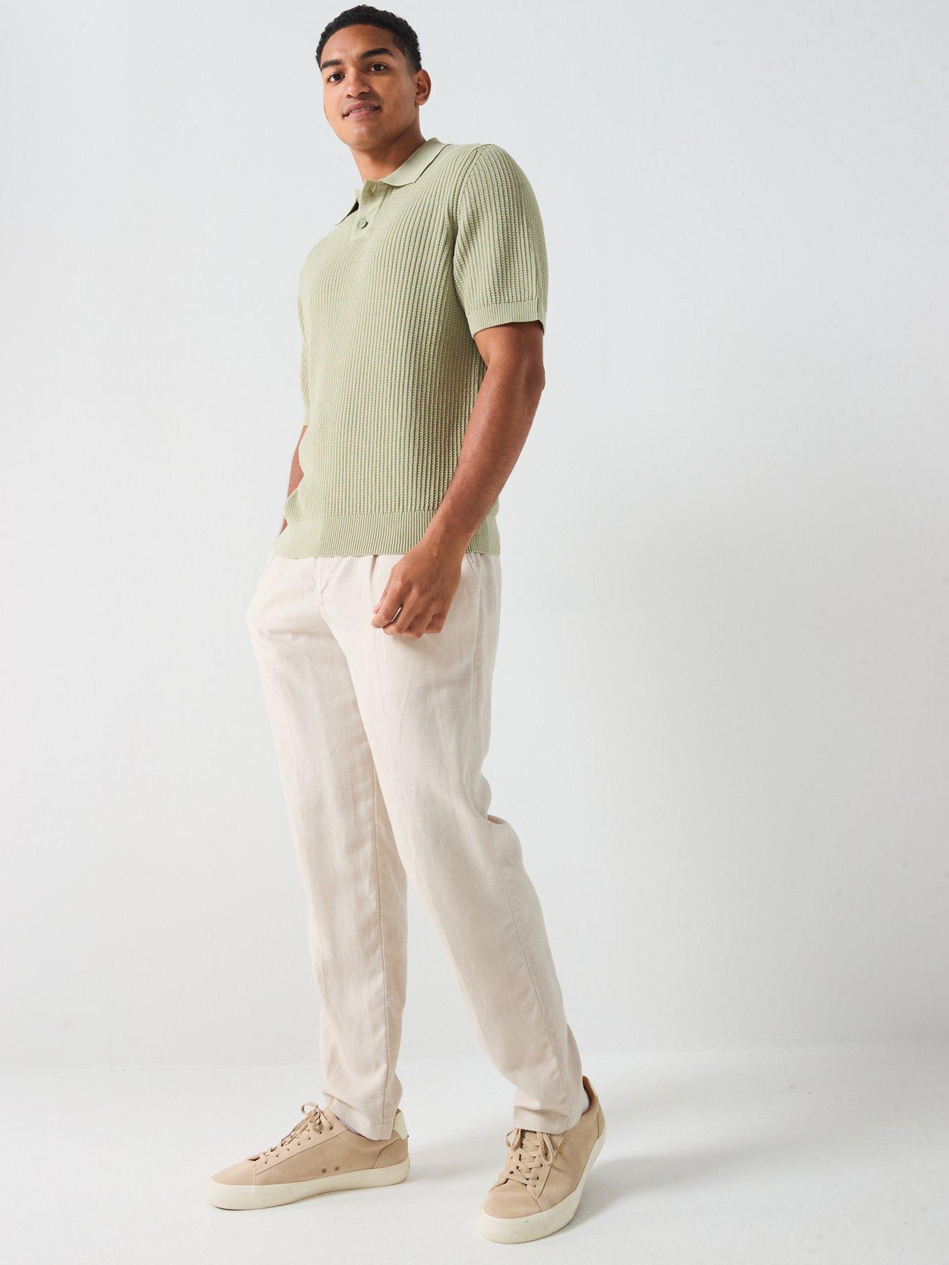 Image 3 of 6 of BOSS Akoppo Regular Fit Knitted Polo Shirt - Green