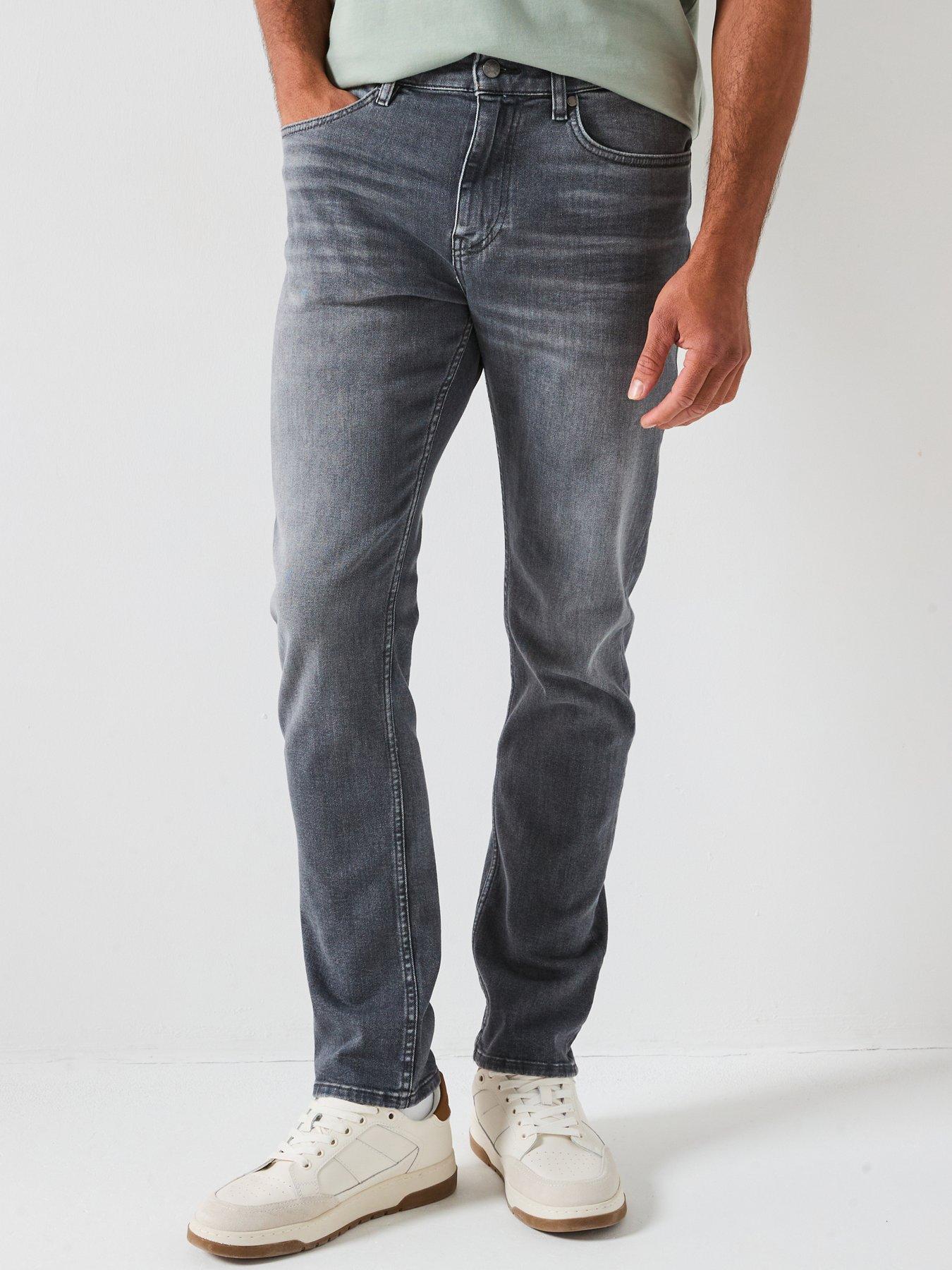  image of boss-h-delaware-slim-fit-jeans-grey