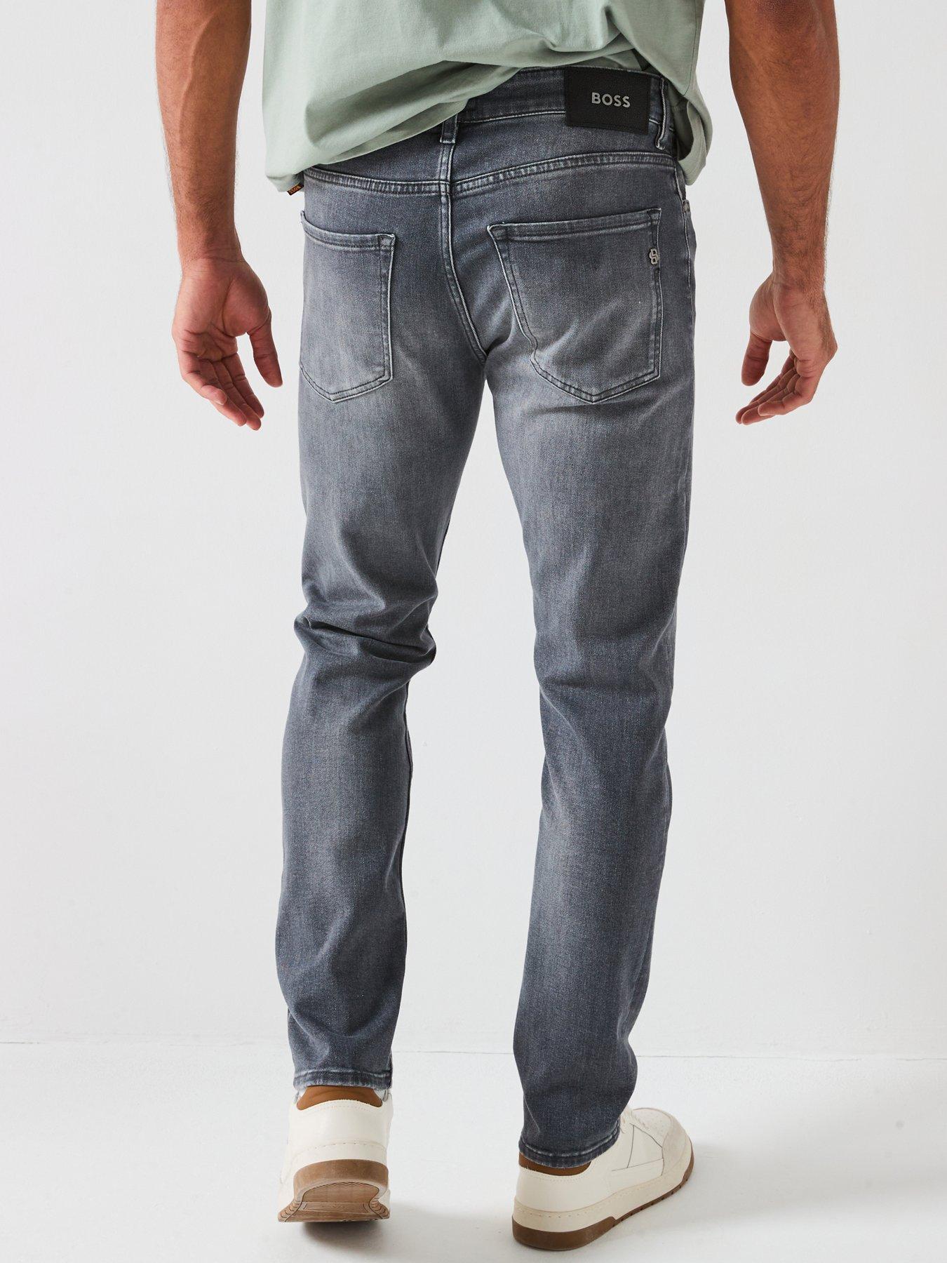  image of boss-h-delaware-slim-fit-jeans-grey