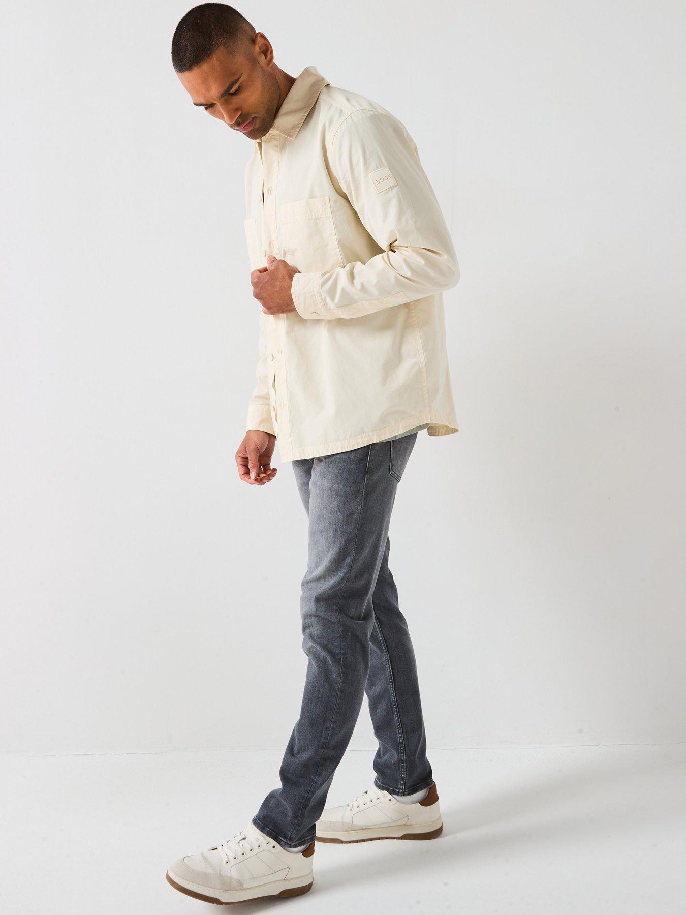  image of boss-h-delaware-slim-fit-jeans-grey