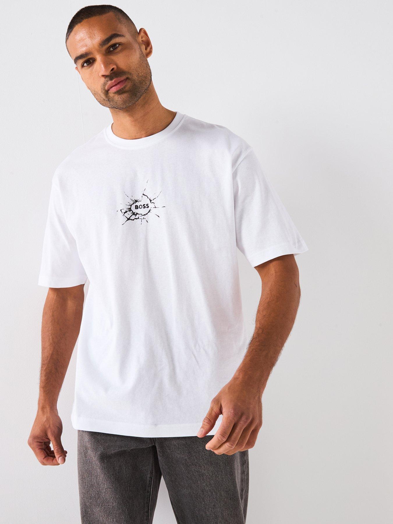 undefined Voyage Relaxed Fit Small Crack Logo T-Shirt - White