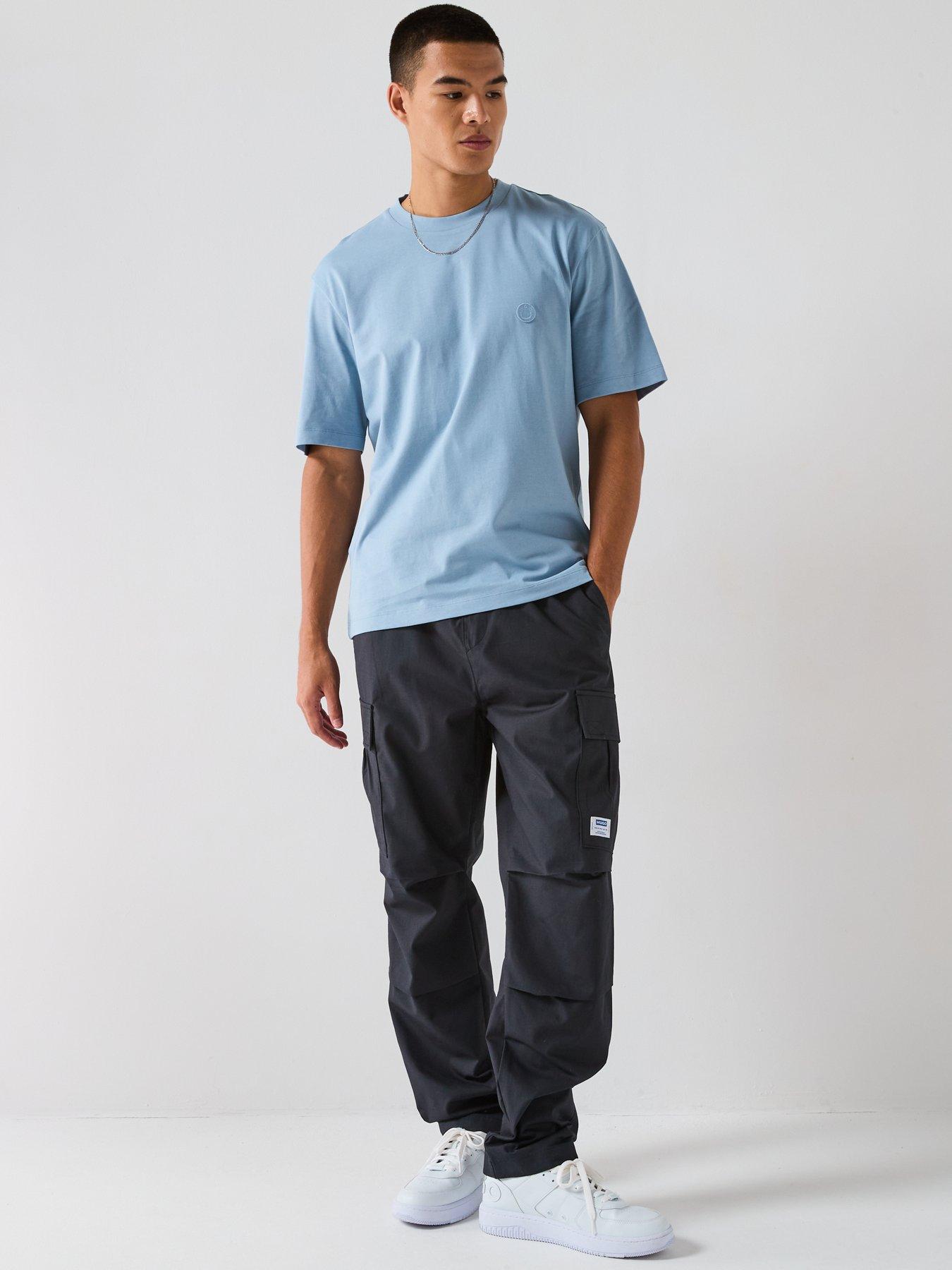 Image 3 of 6 of HUGO Blue Gadic242 Relaxed Fit Ripstop Cargo Trousers - Black