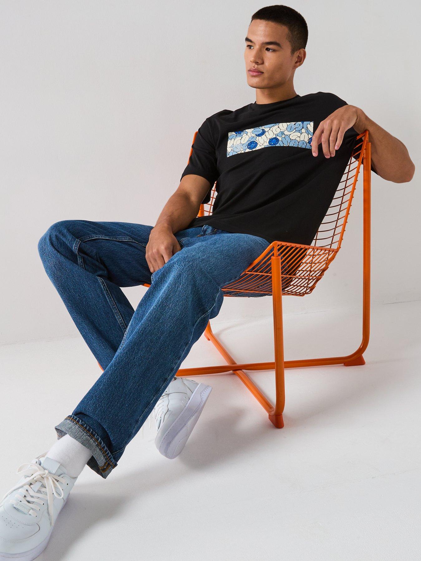 Image 4 of 6 of HUGO Blue Jonah Regular Fit Jeans - Navy