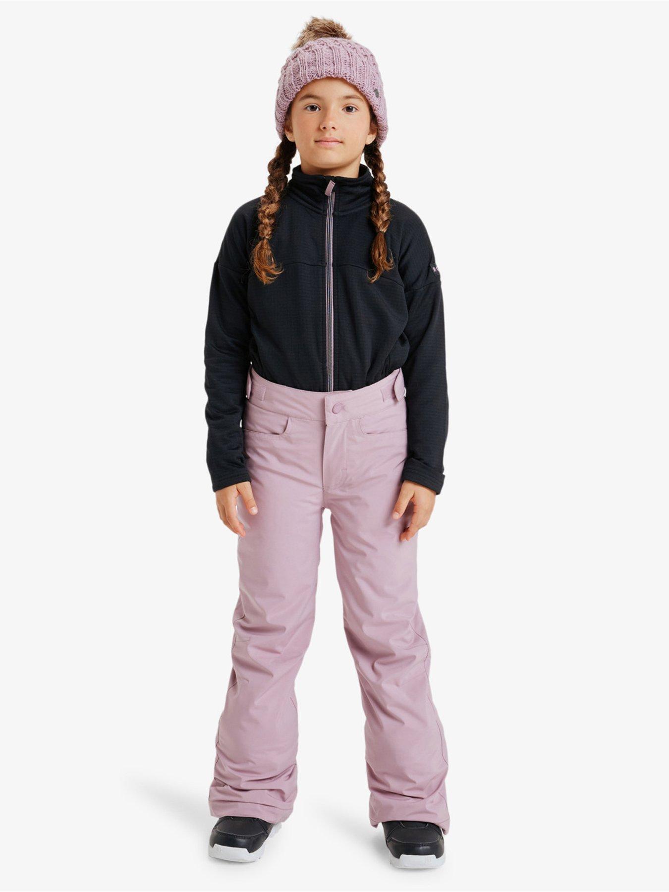  image of roxy-junior-girls-skiing-backyard-pants-purple