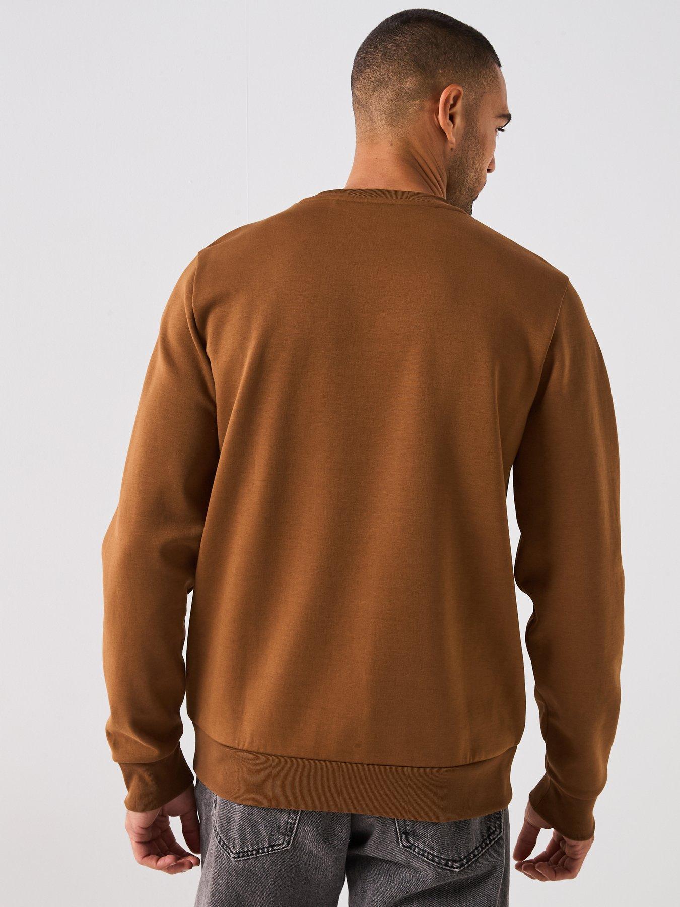 Image 2 of 5 of BOSS Sharpe 01 Regular Fit Nickel Logo Crew Sweat - Brown