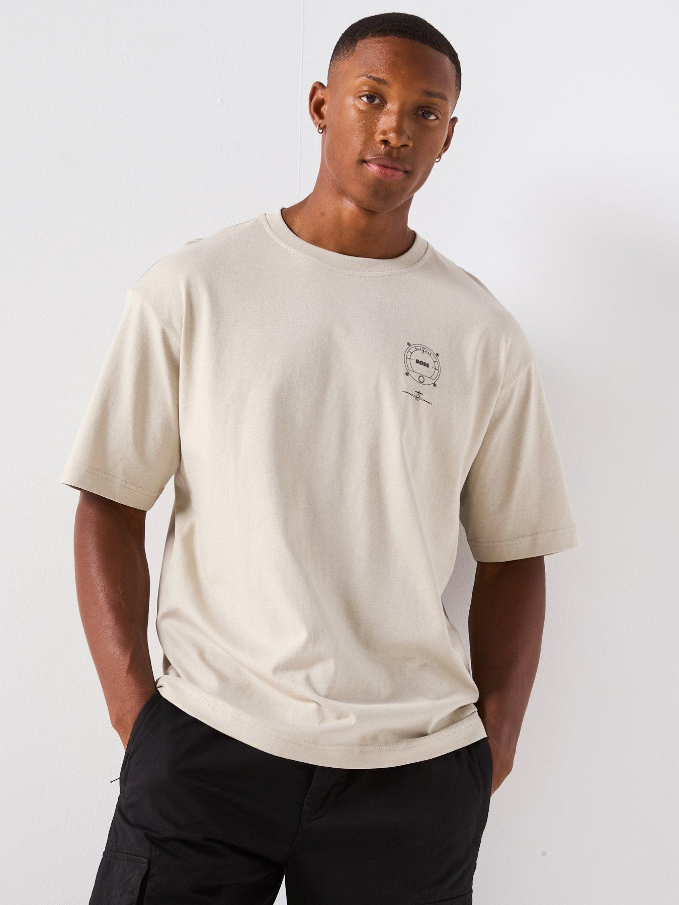undefined Voyage Relaxed Fit Dial Logo T-Shirt - Beige