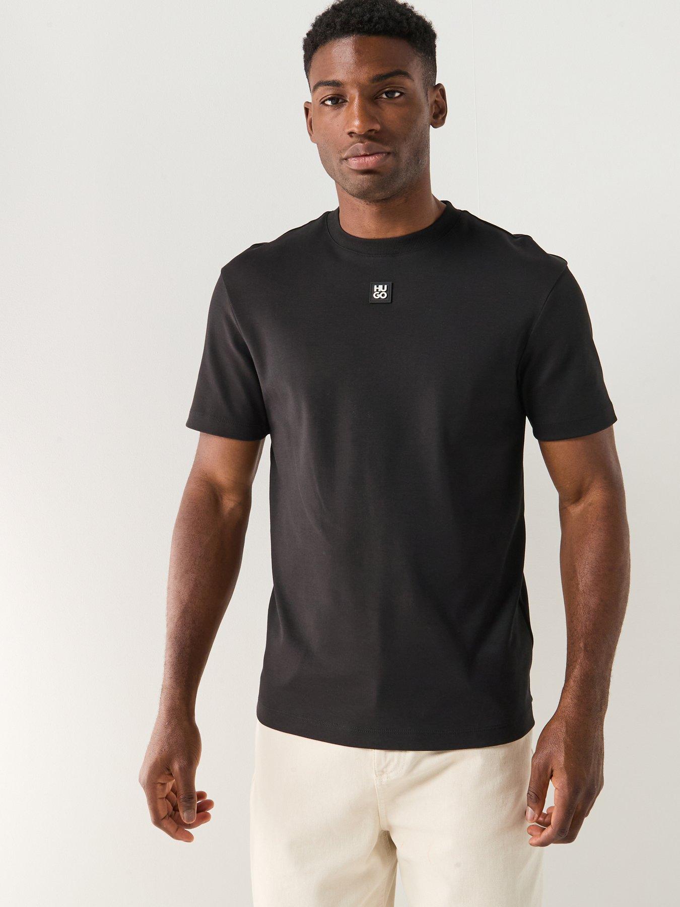 undefined Dalile Centre Stacked Nikel Logo T-Shirt - Black