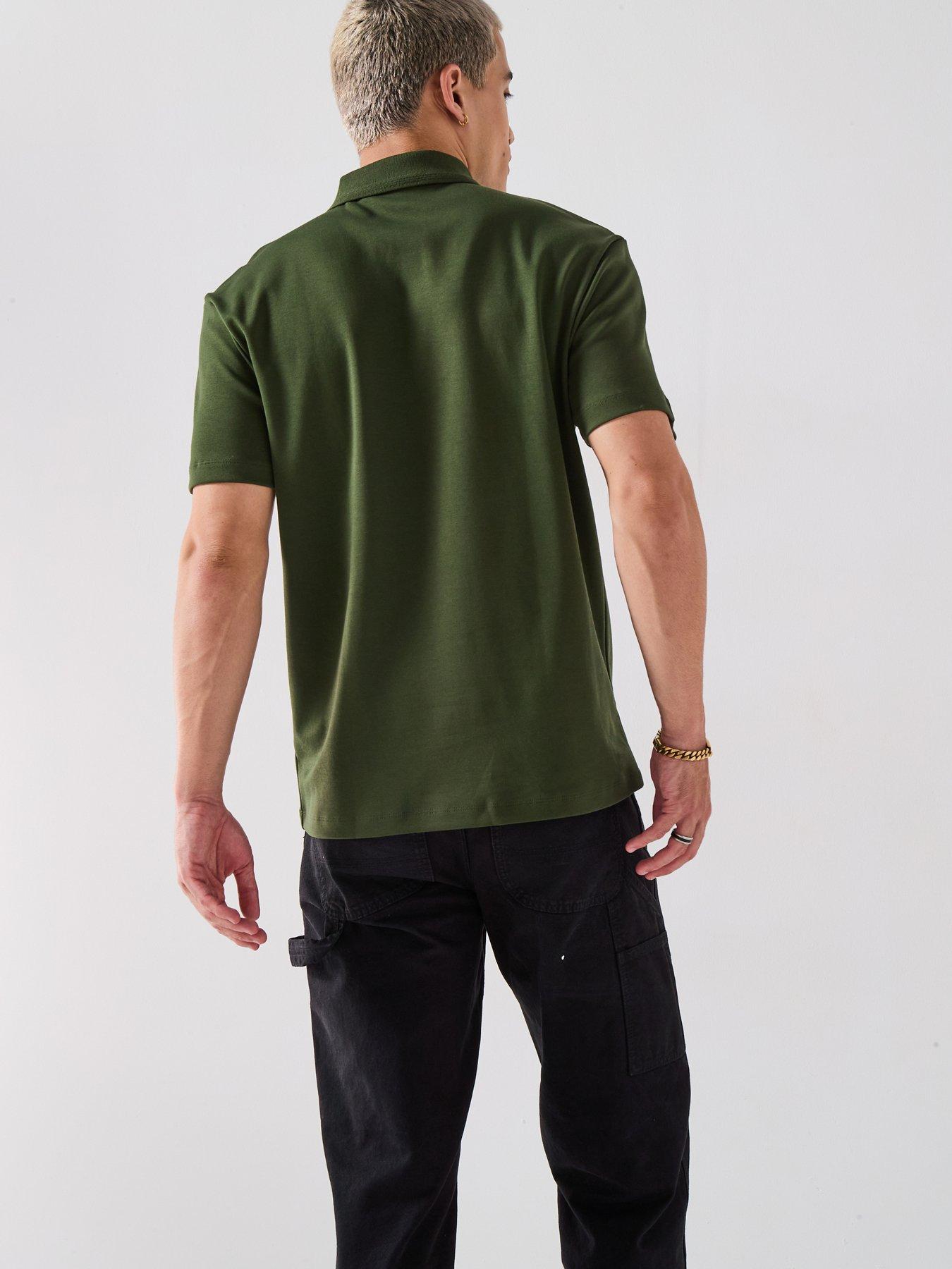  image of hugo-deabono_d-regular-fit-centre-stacked-nikel-logo-polo-shirt-green