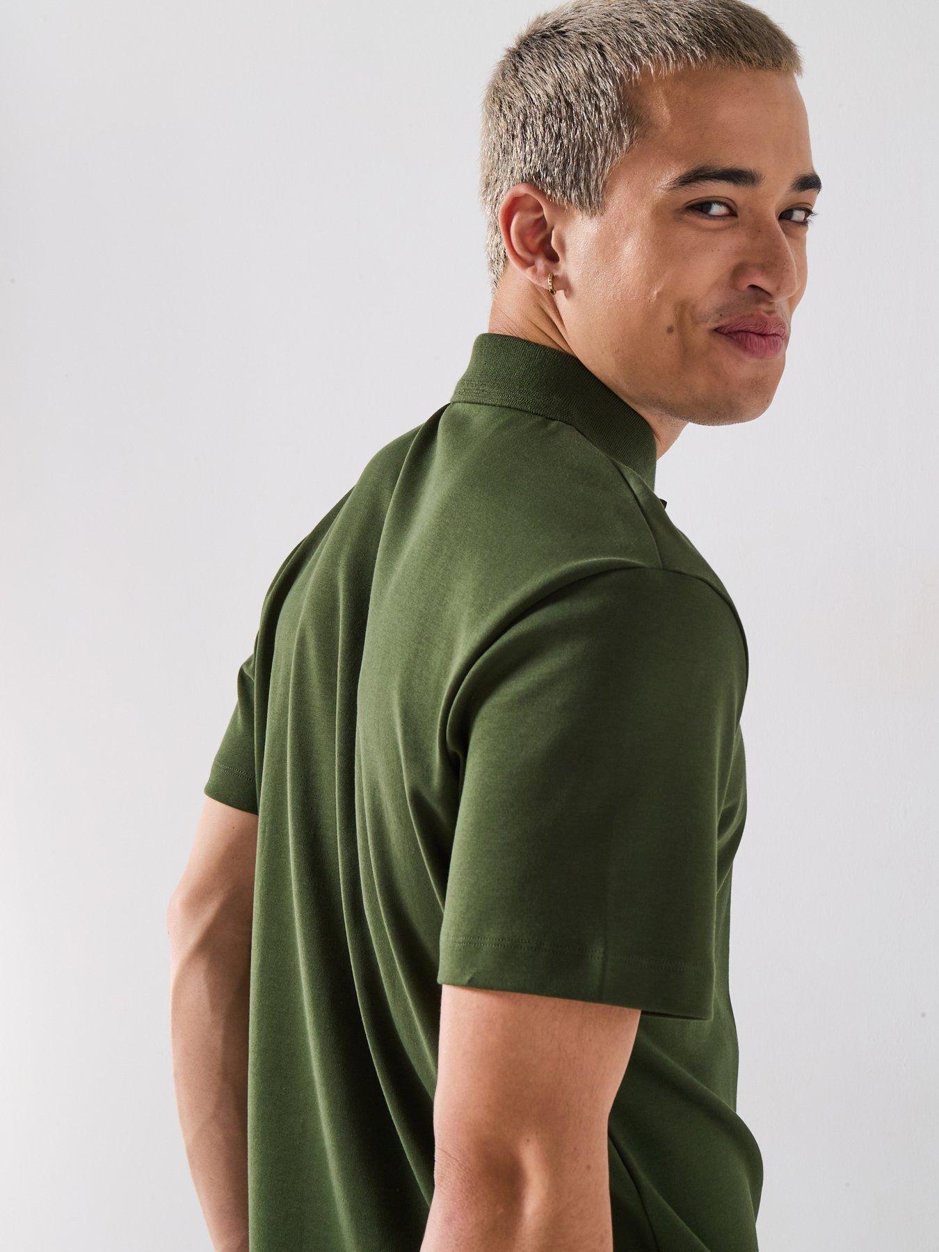 Image 6 of 6 of HUGO Deabono_D Regular Fit Centre Stacked Nikel Logo Polo Shirt - Green