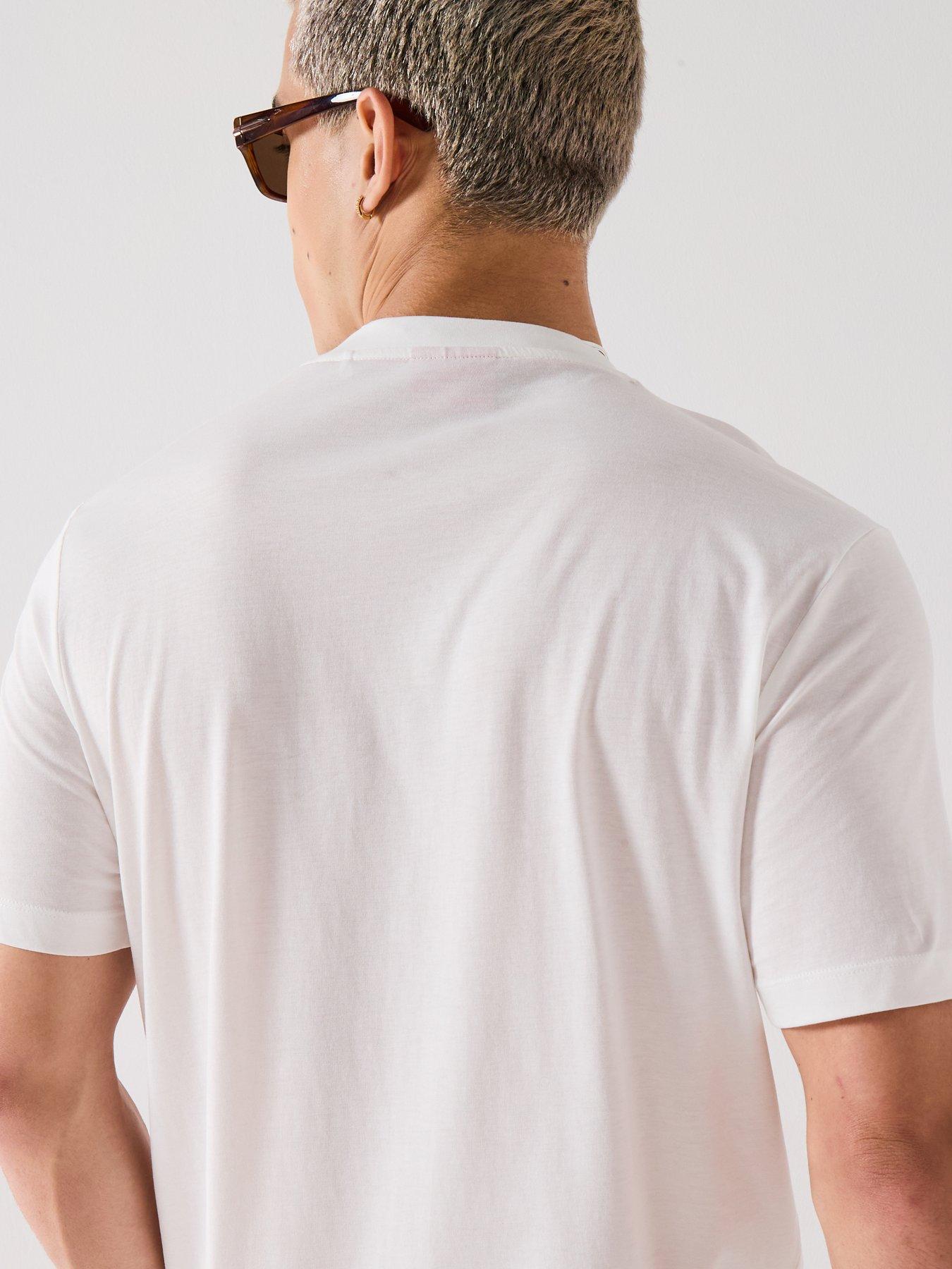 Image 6 of 6 of HUGO Regular Fit Dulivio T-Shirt - White