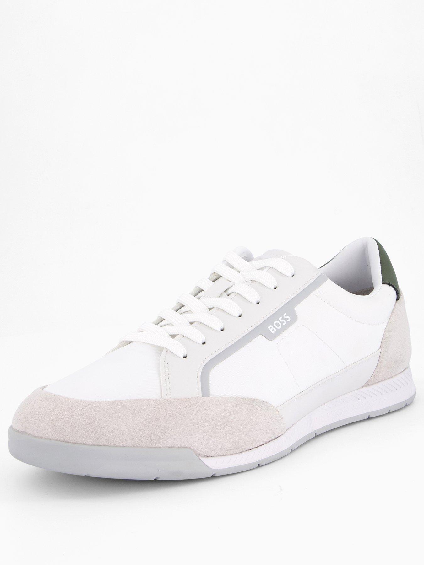  image of boss-nitan-suede-mesh-trainers-off-white