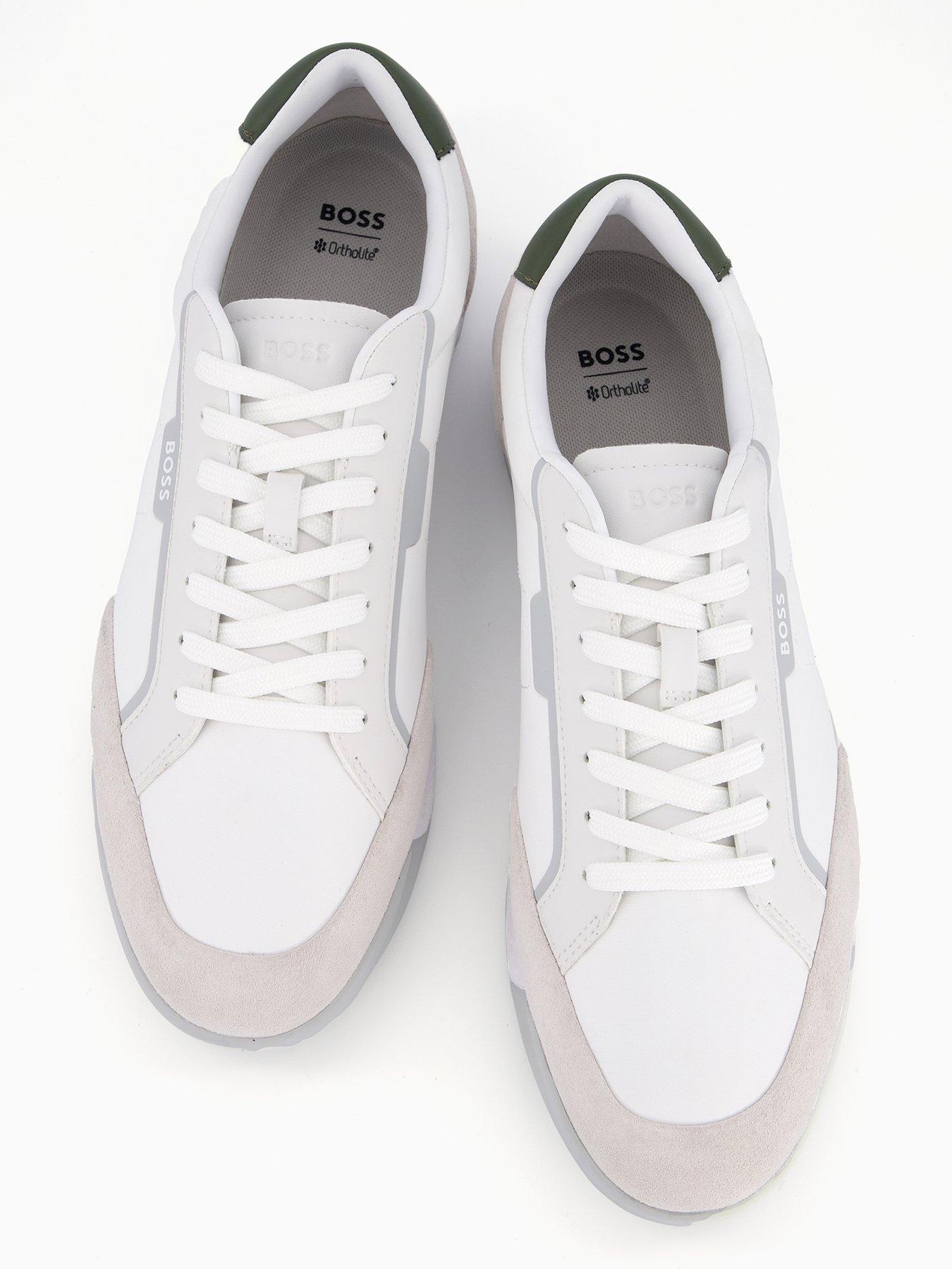  image of boss-nitan-suede-mesh-trainers-off-white